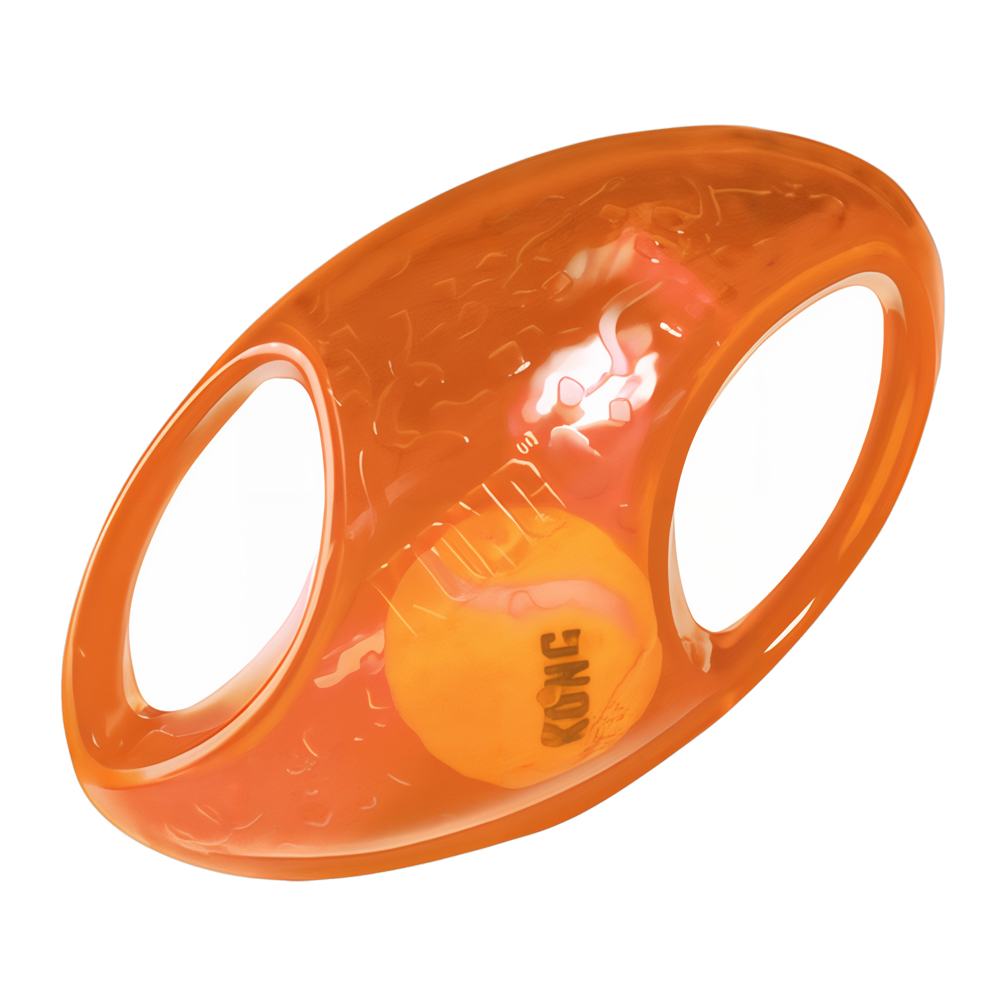 KONG Jumbler Football dog toy, orange