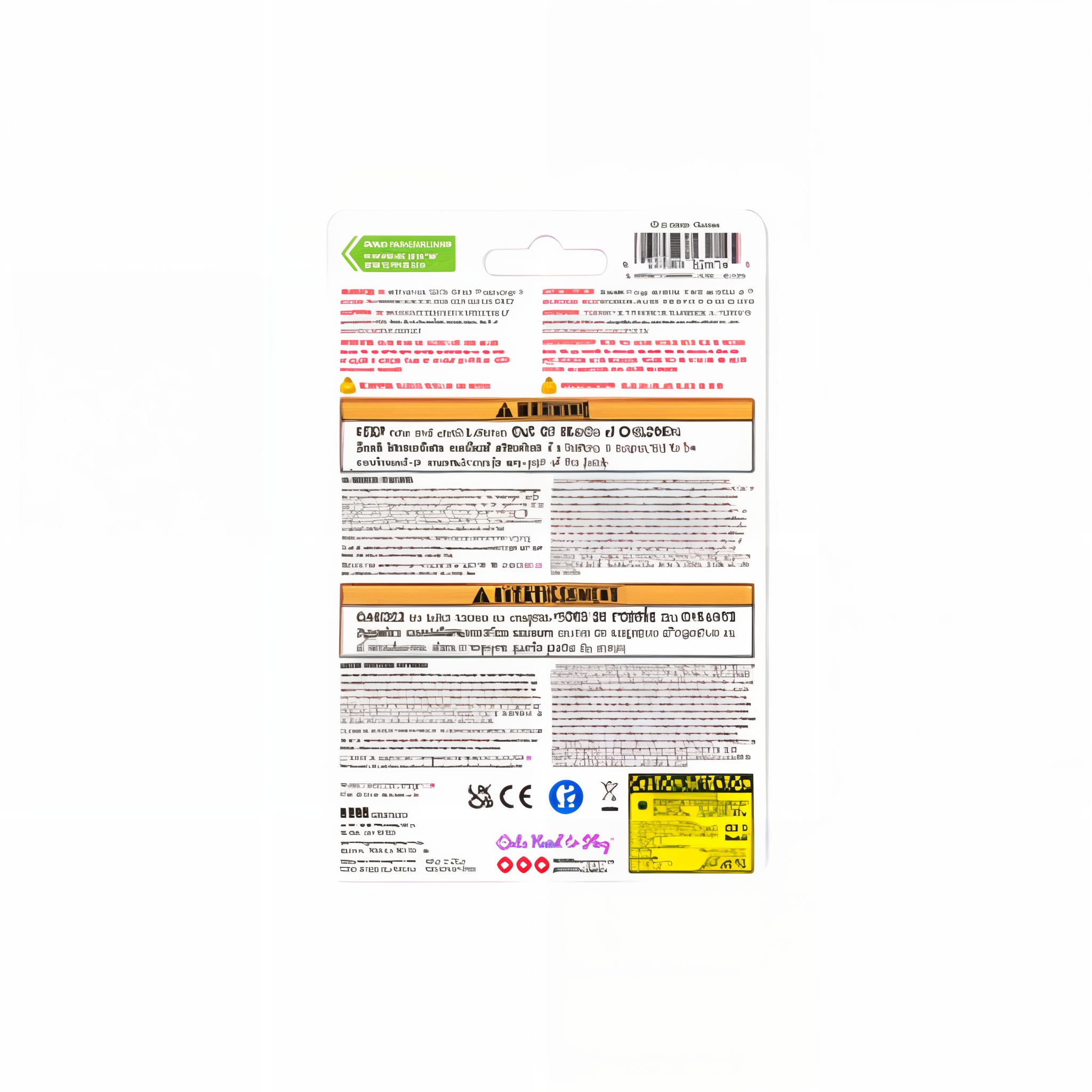 KONG Laser Pointer package back with warnings