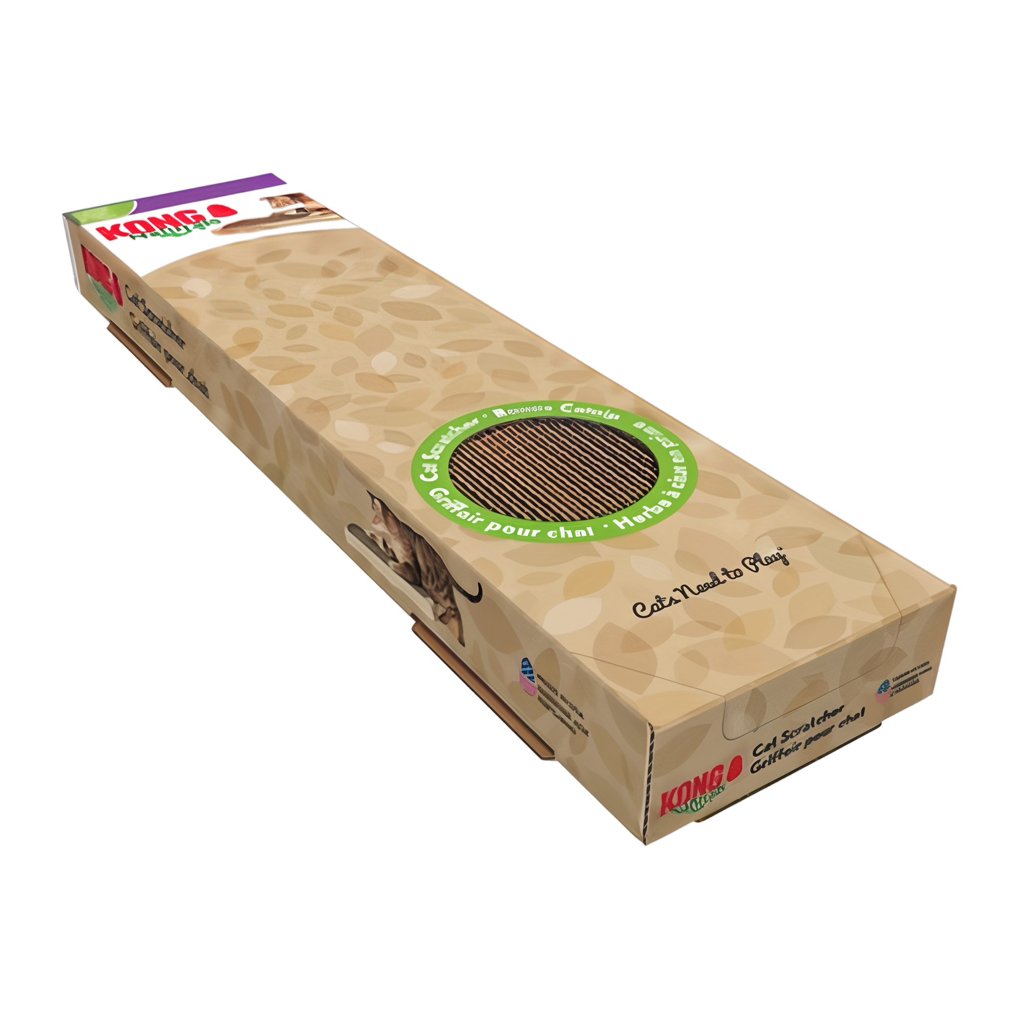 KONG Naturals Scratcher Single package, three-quarter view