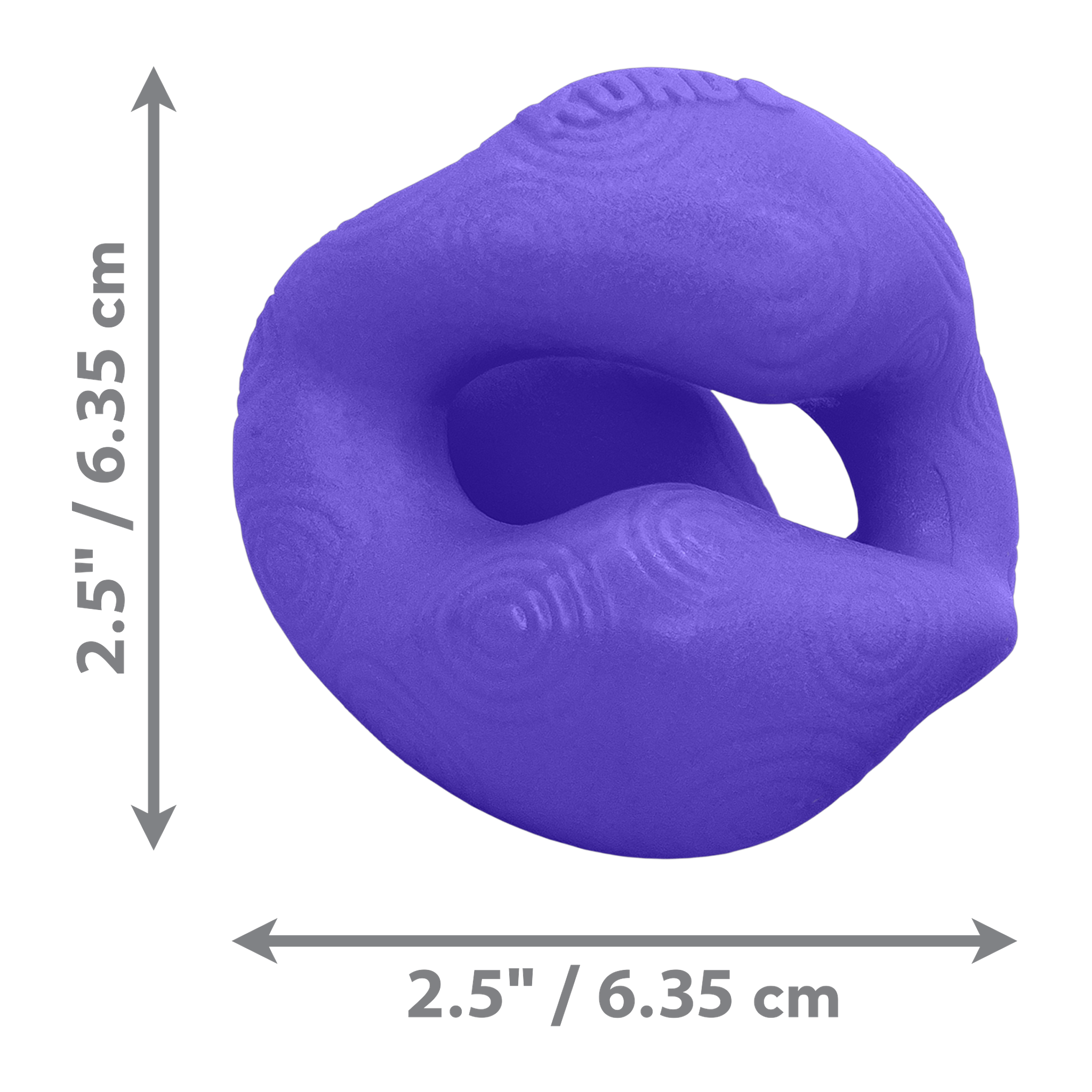 KONG Ogee Orb dog toy dimensions 2.5 inches by 2.5 inches