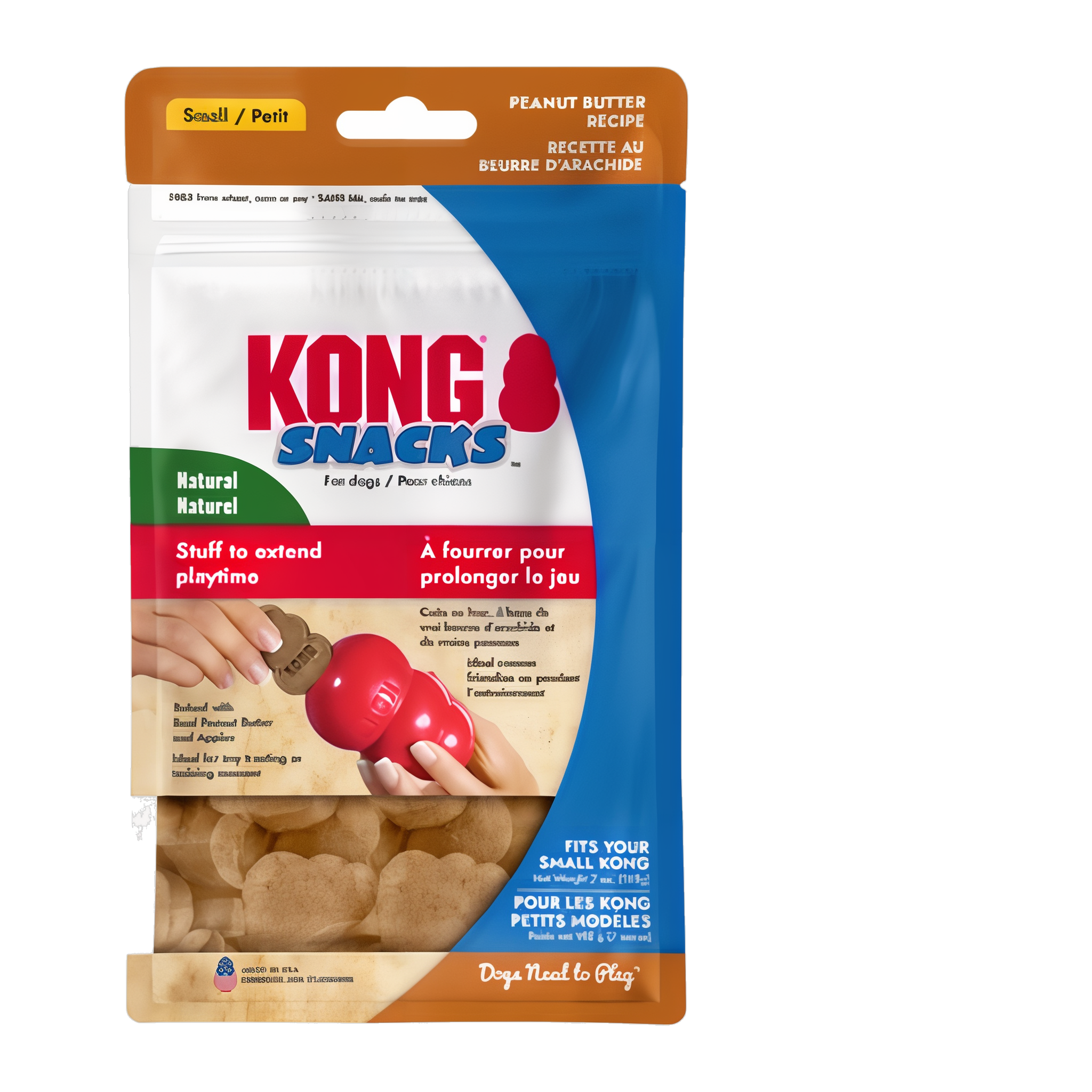 KONG Snacks Peanut Butter dog treats small 7 oz bag front