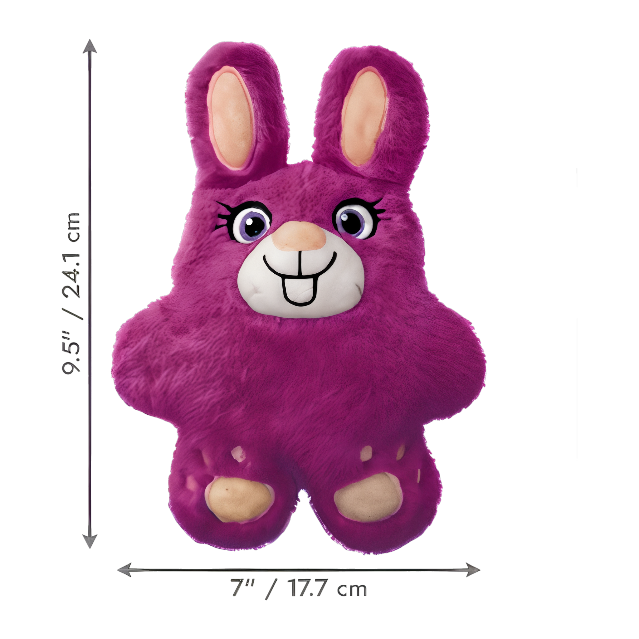 KONG Snuzzles Bunny dimensions 9.5 inches by 7 inches