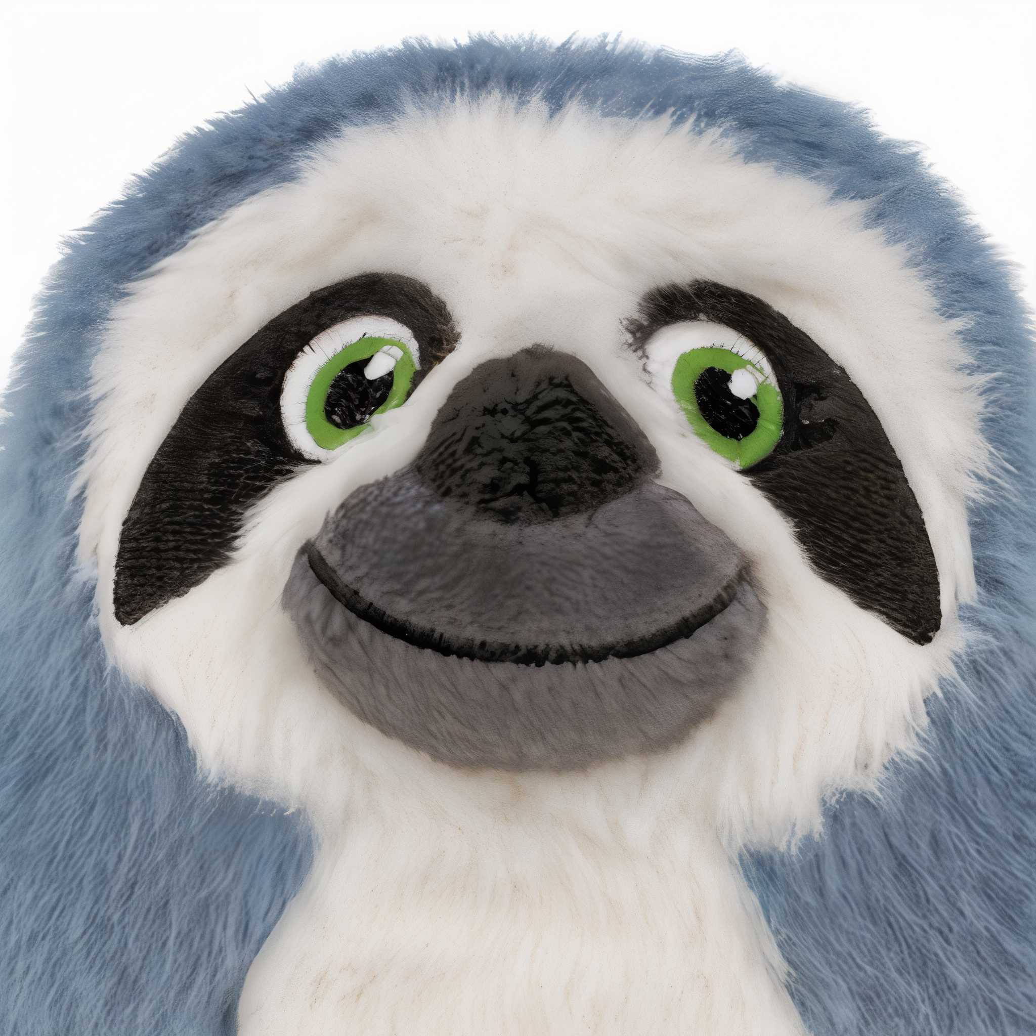 Close-up of the KONG Snuzzles Kiddos Sloth embroidered face
