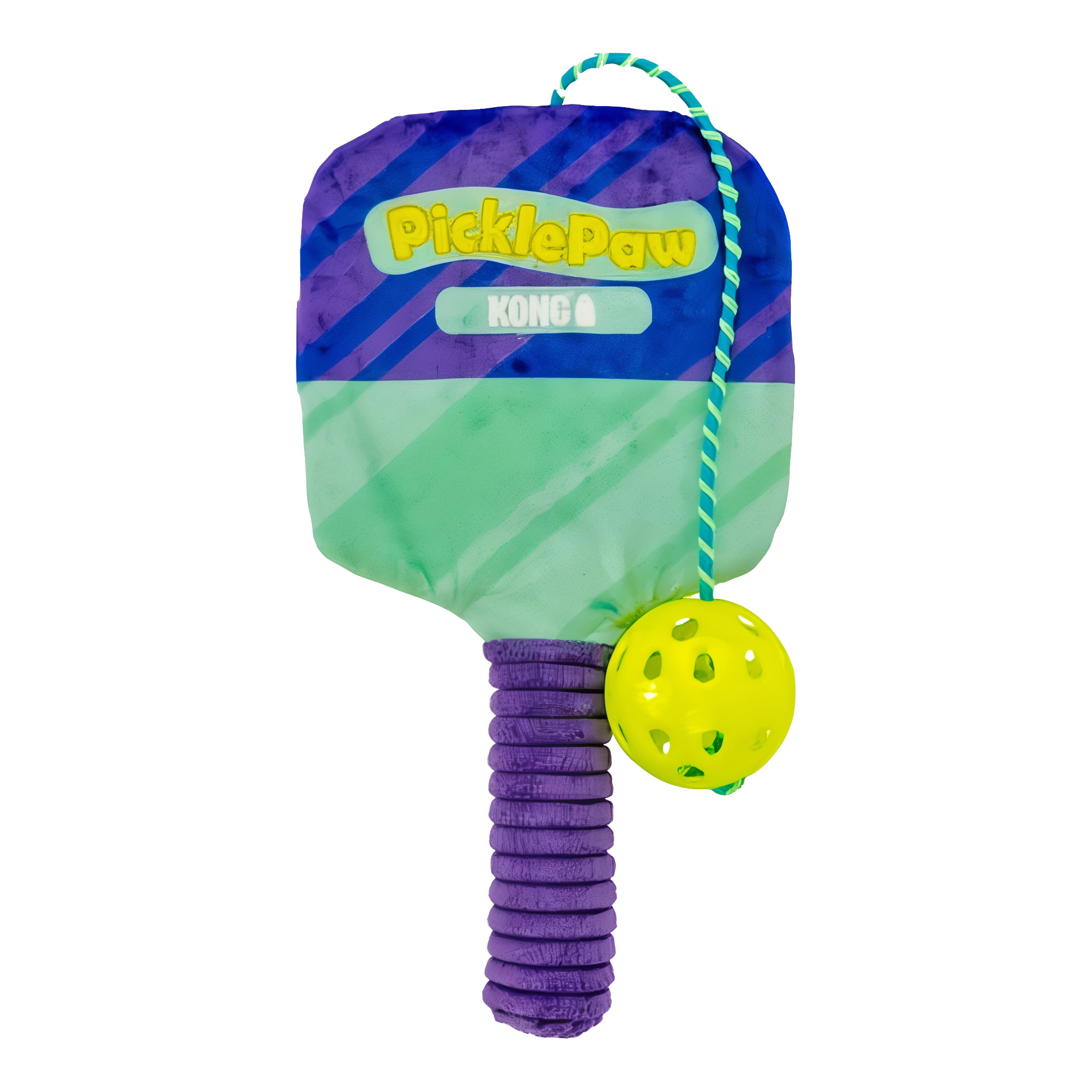 KONG Sport PicklePaw plush pickleball paddle cat toy with tethered ball
