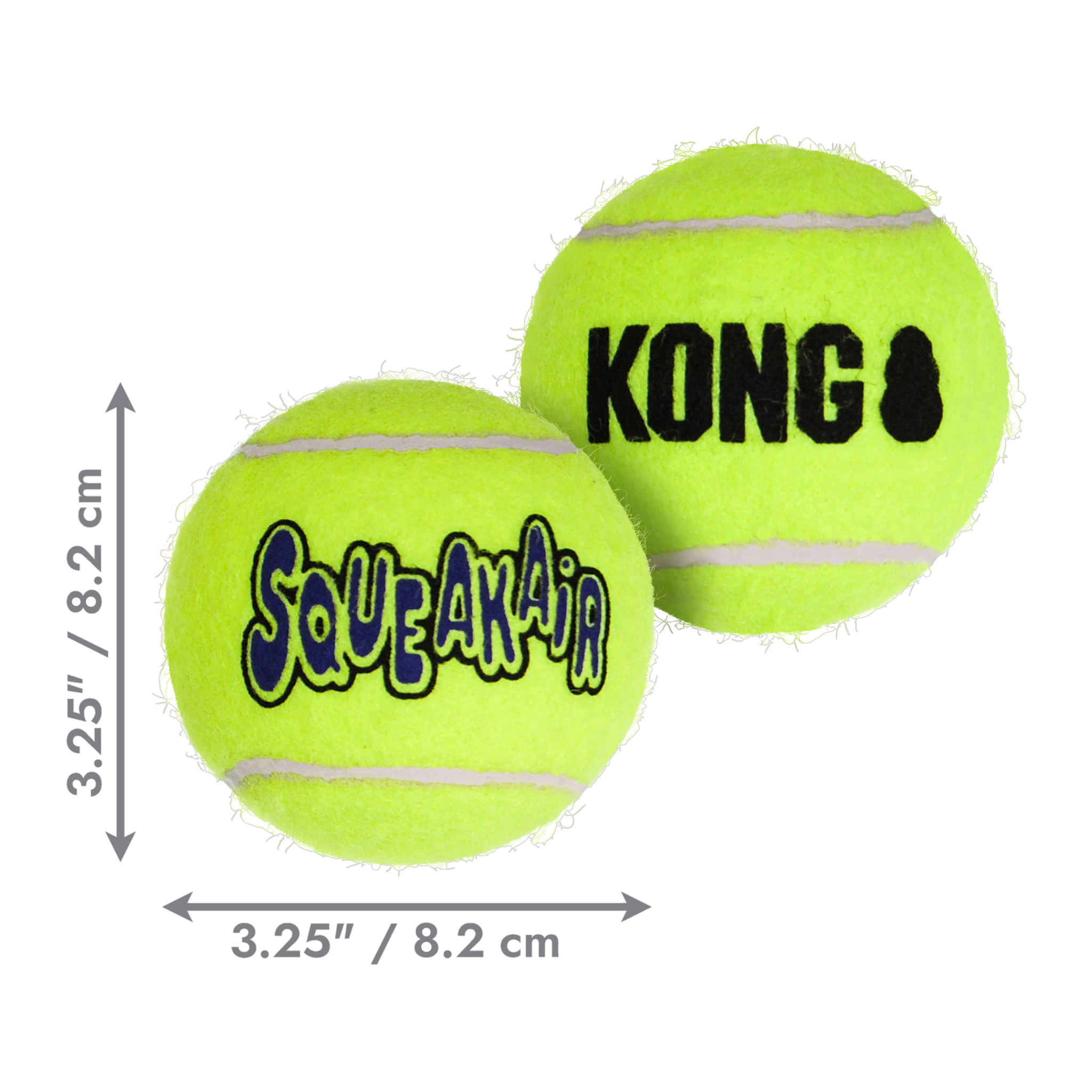 KONG SqueakAir Balls large size guide 3.25 inch diameter