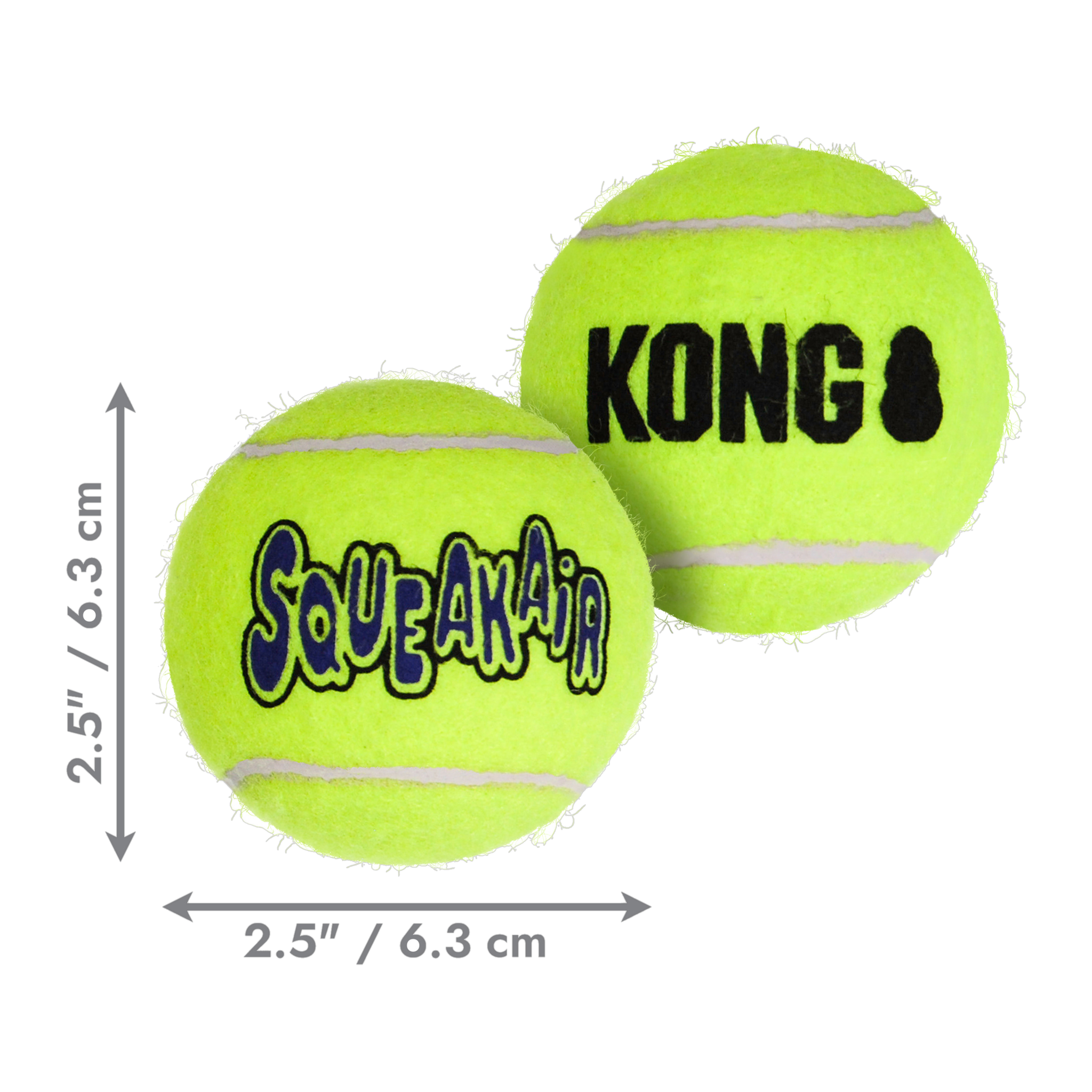 KONG SqueakAir Balls medium size guide 2.5 inch diameter