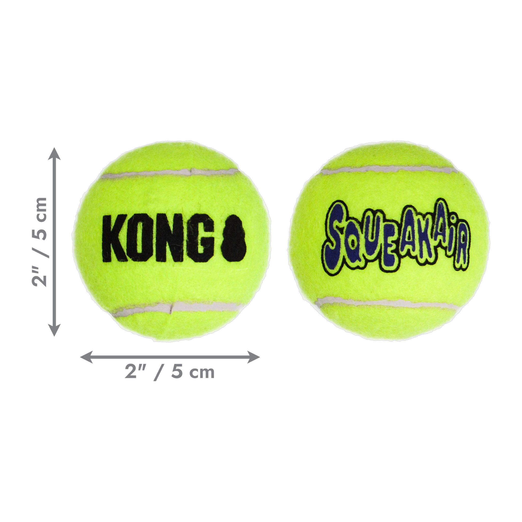 KONG SqueakAir Balls small size guide 2 inch diameter