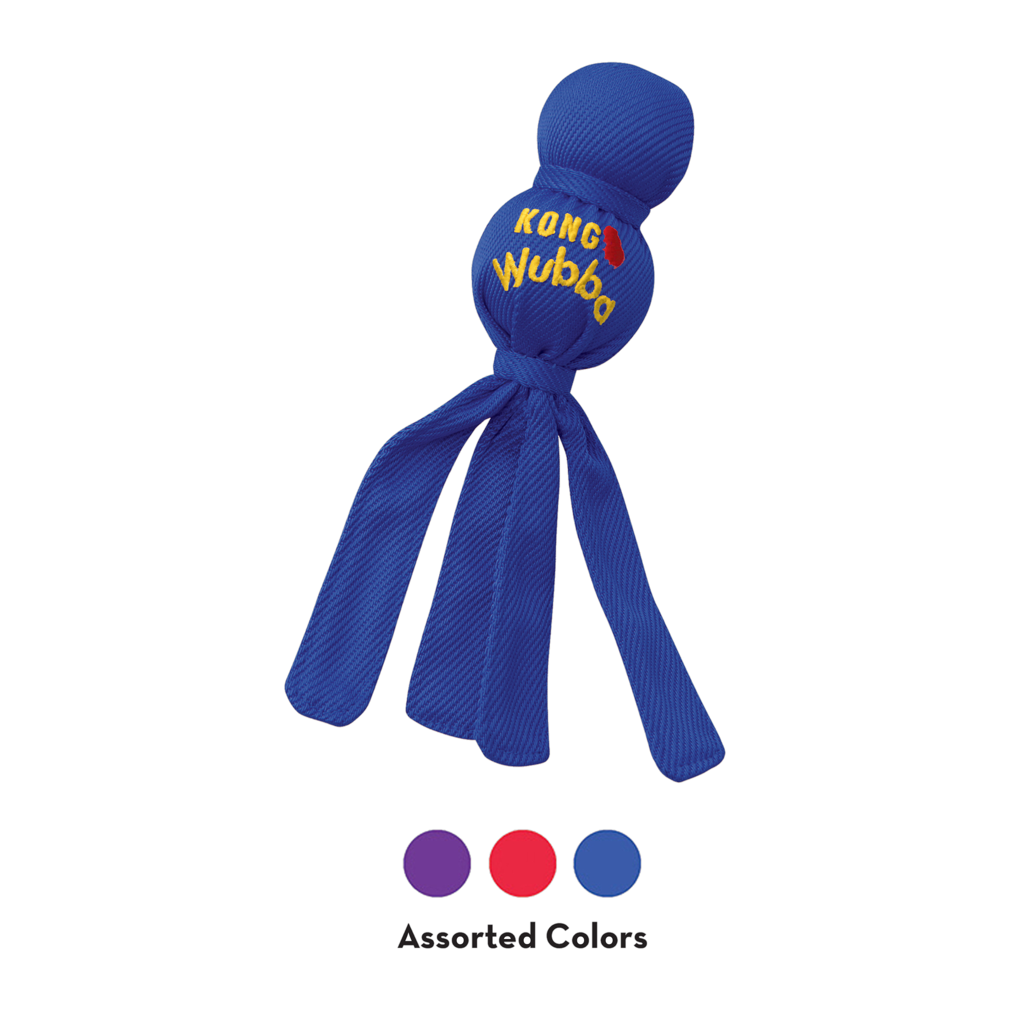 KONG Wubba Small dog toy in blue, ships in assorted colors