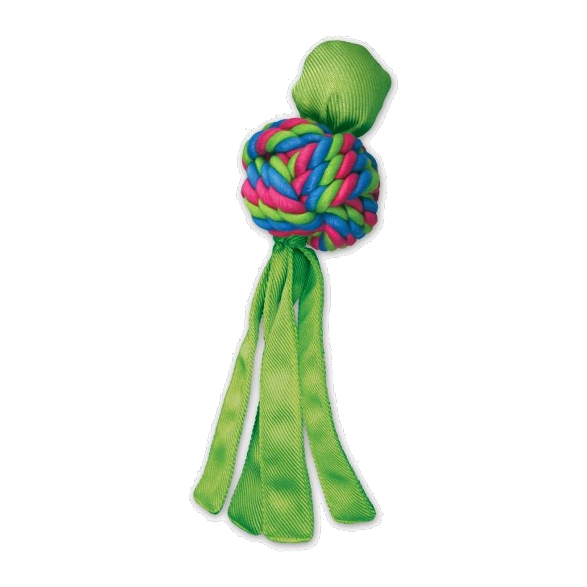 KONG Wubba Weaves dog toy woven rope ball with flapping nylon tails