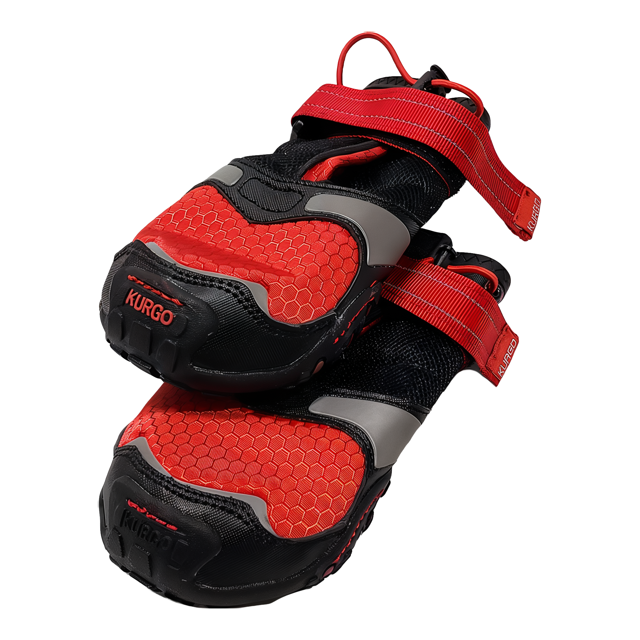Kurgo Blaze Dog Boots in Chili Red and Black, 2 pack, size Small