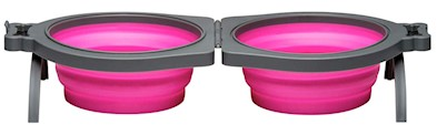 Loving Pets Bella Roma Travel Double Diner Dog Bowl