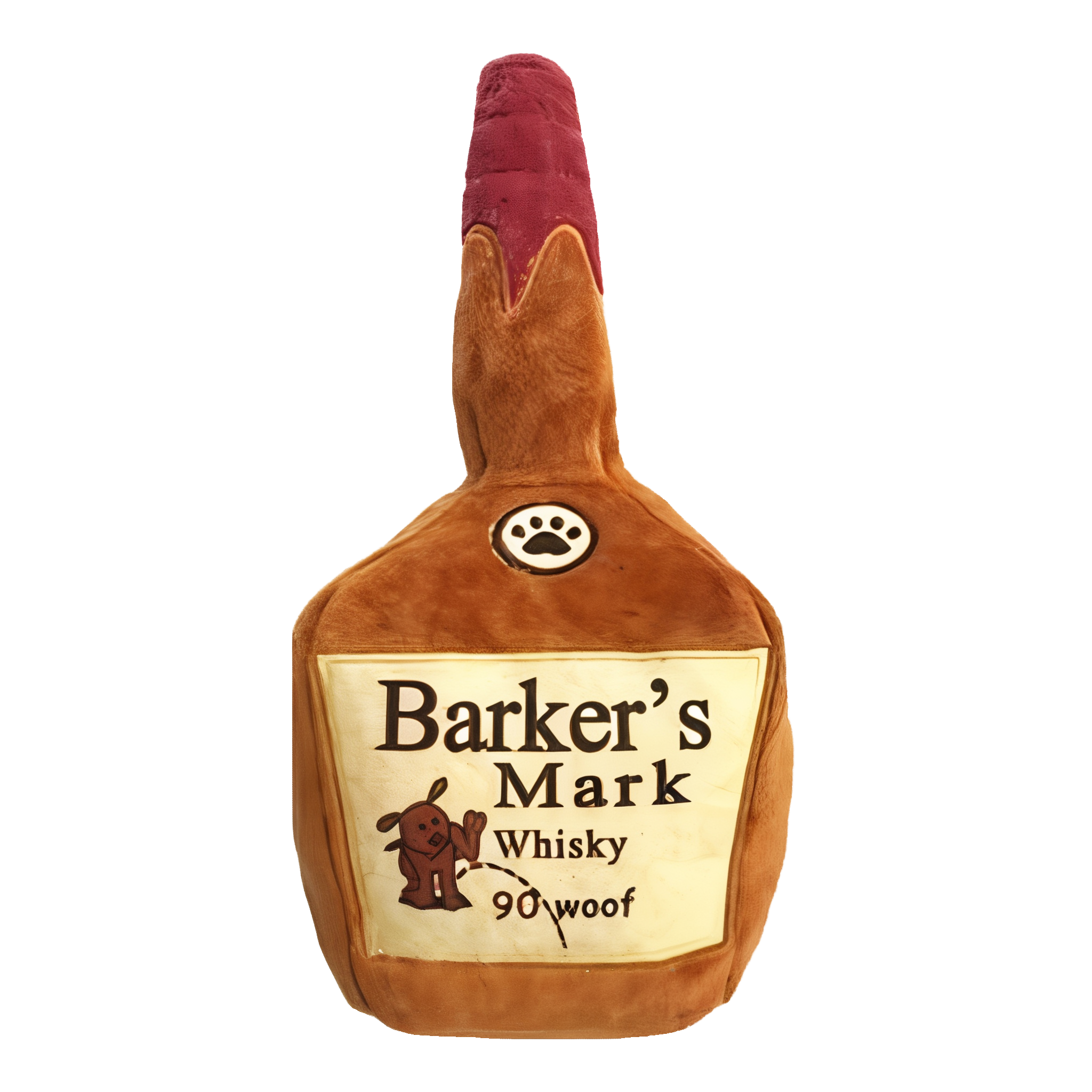Lulubelles Plush Barker's Mark dog toy, small size.