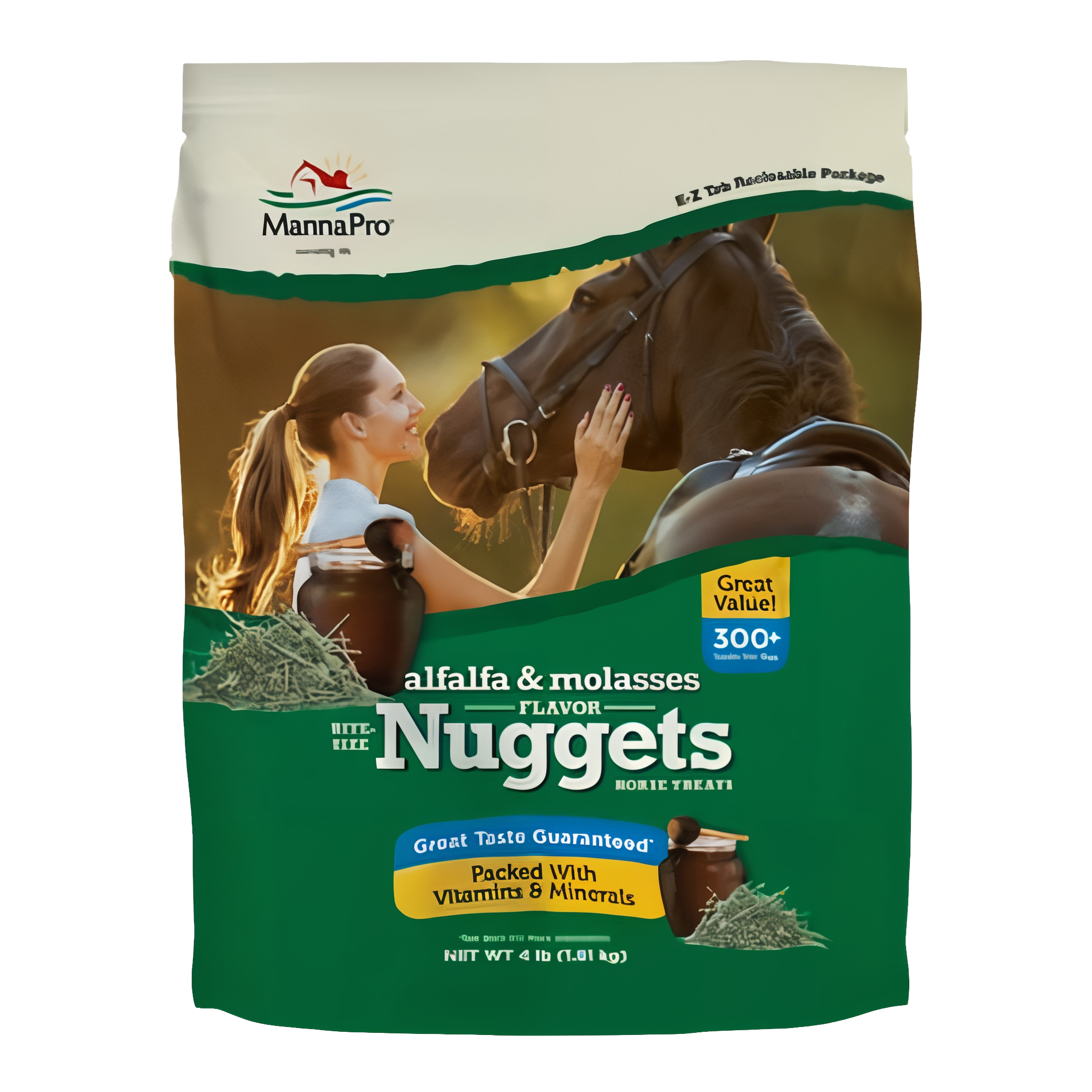 Manna Pro Alfalfa & Molasses Flavored Bite-Sized Nuggets Horse Treats
