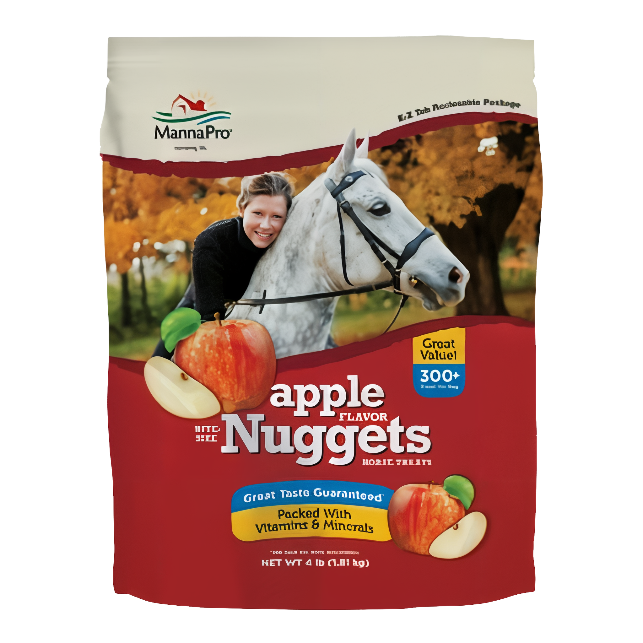 Manna Pro Bite-Size Nuggets Horse Treats Apple