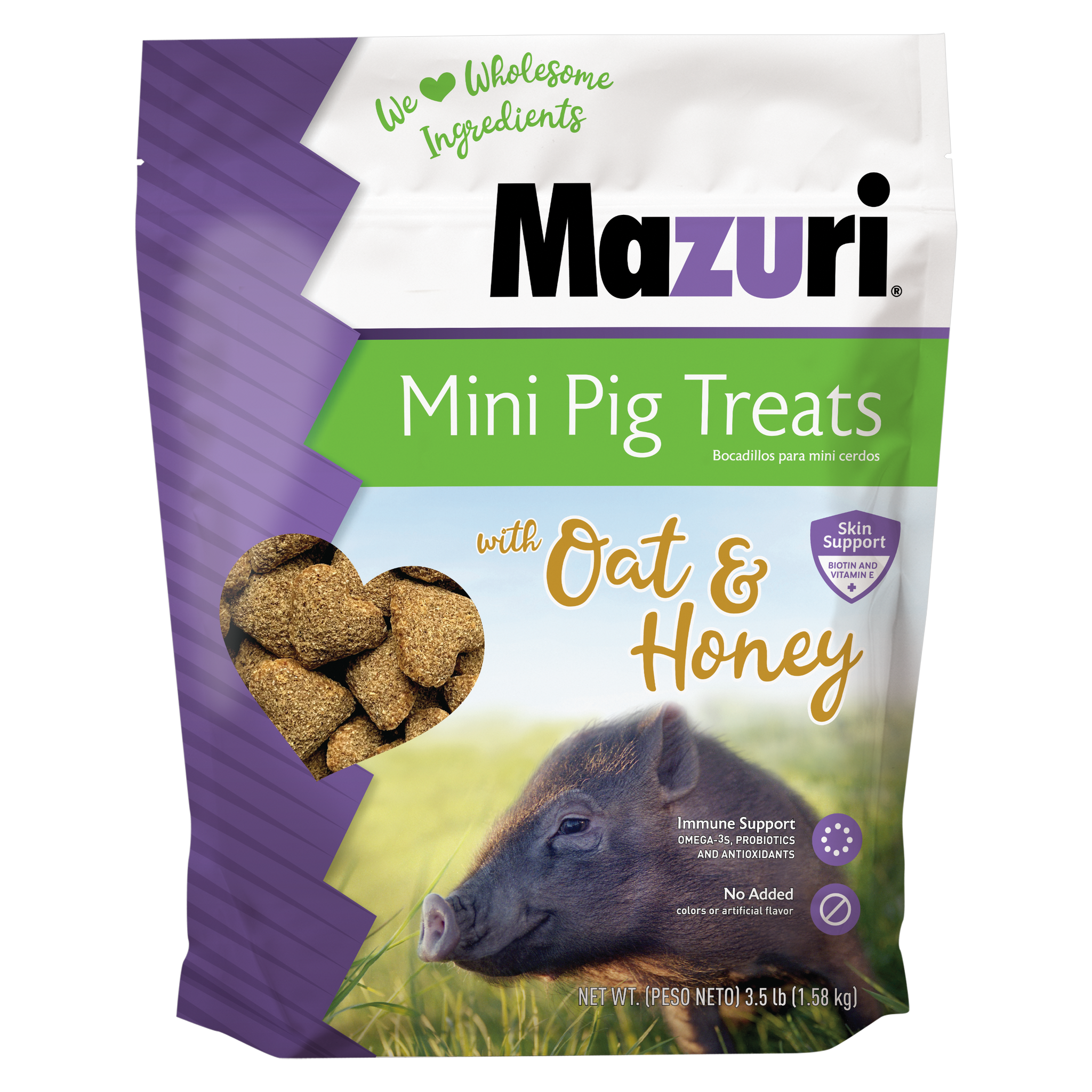 Mazuri Oat & Honey Mini Pig Treats bag