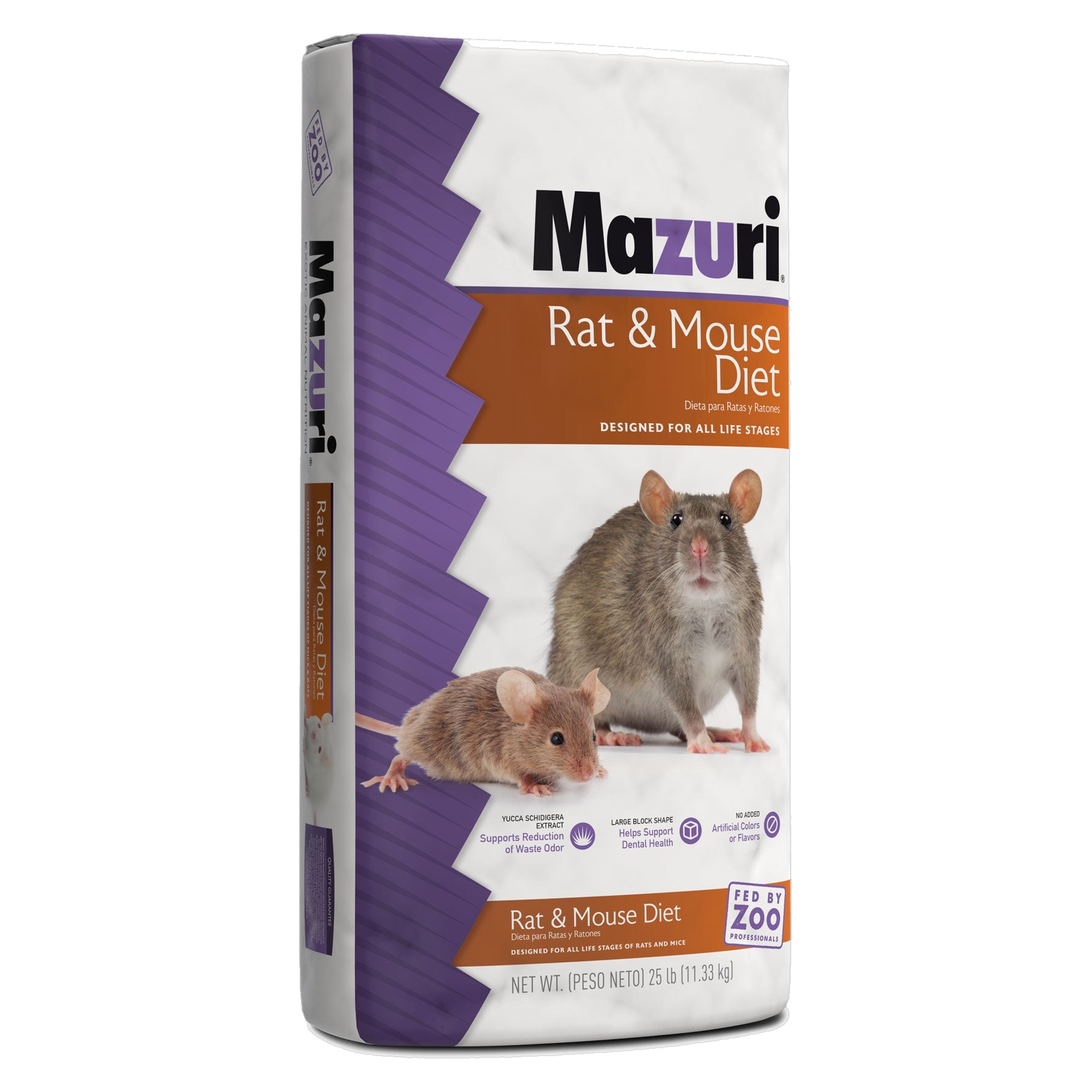 Mazuri Rat & Mouse Diet bag angled view
