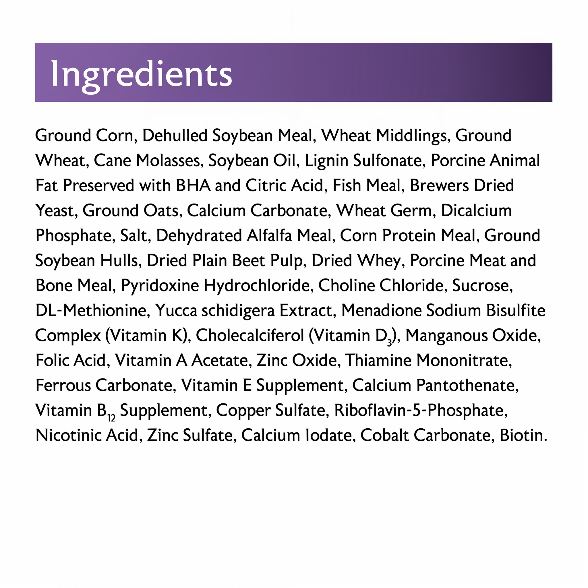 Mazuri Rodent Breeder 6F ingredients panel