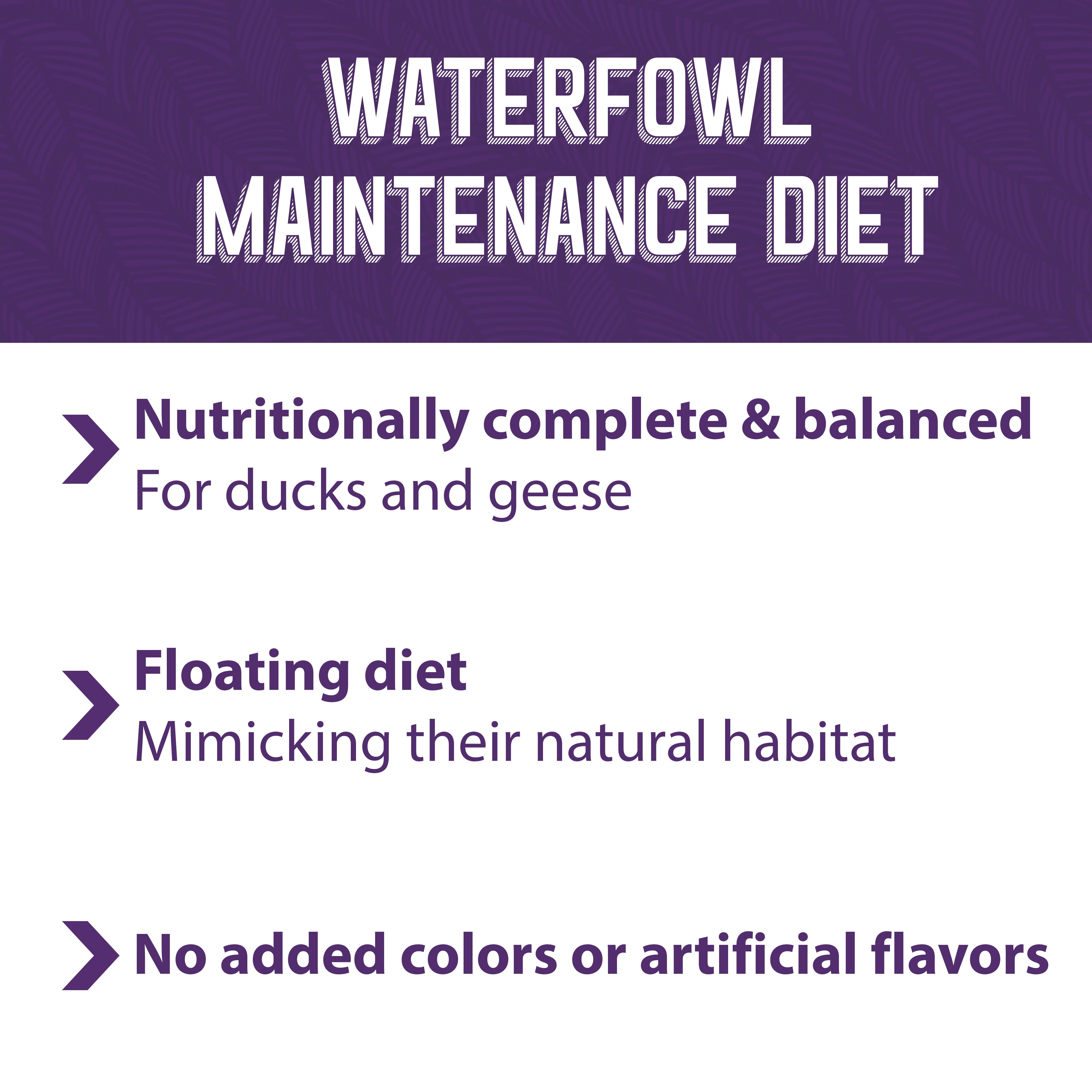 Mazuri Waterfowl Maintenance Diet floating diet benefits