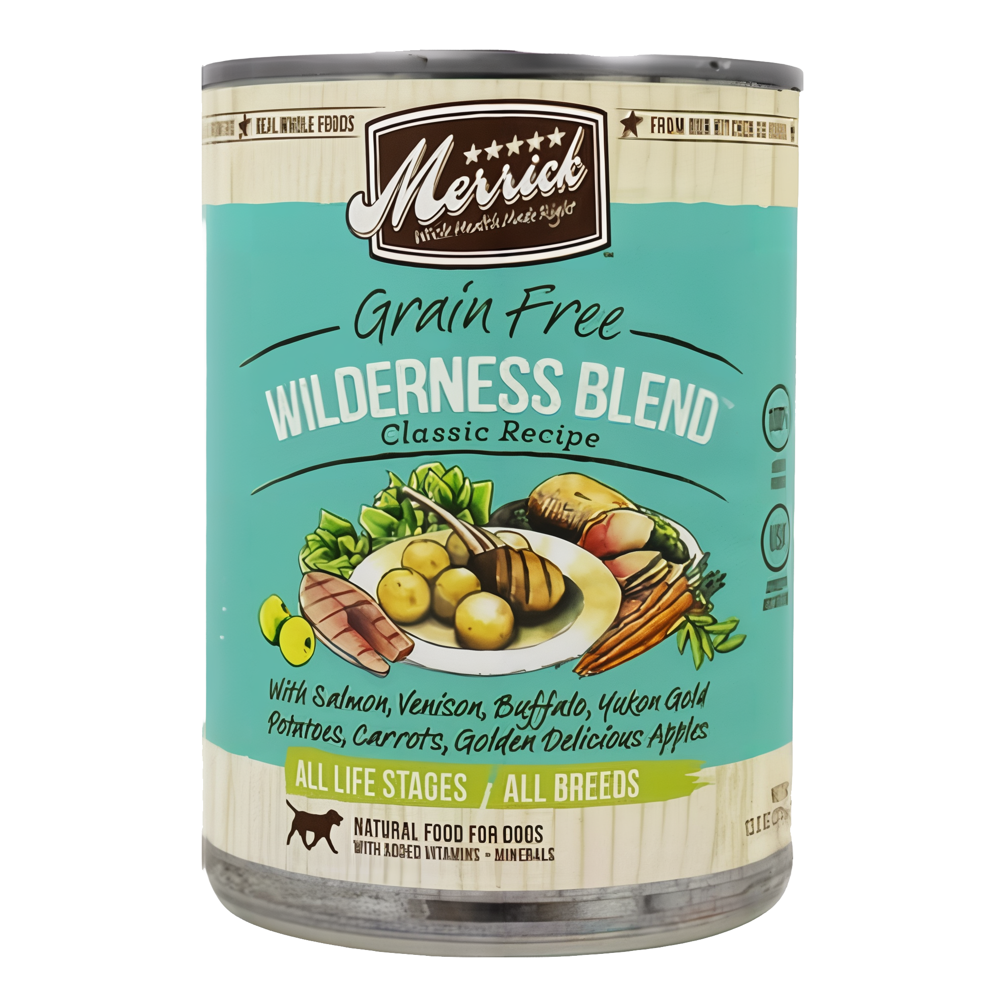Merrick Grain Free Canned Dog Food Wilderness Blend Classic Recipe