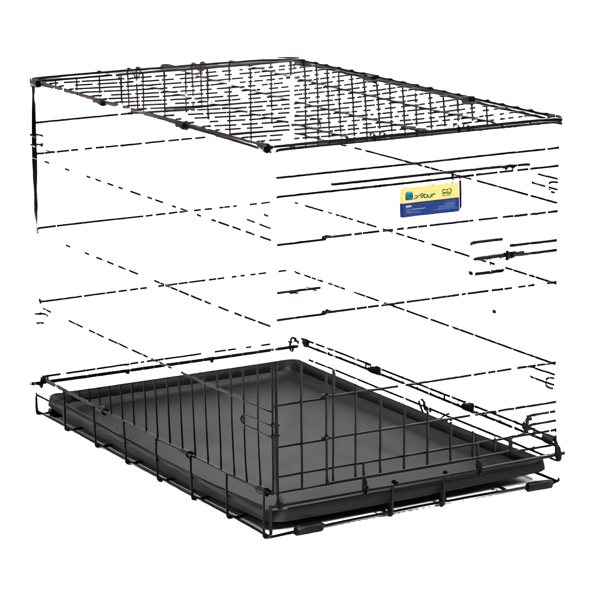 Contour Single Door Dog Crate, 30-inch size for medium-sized dogs.