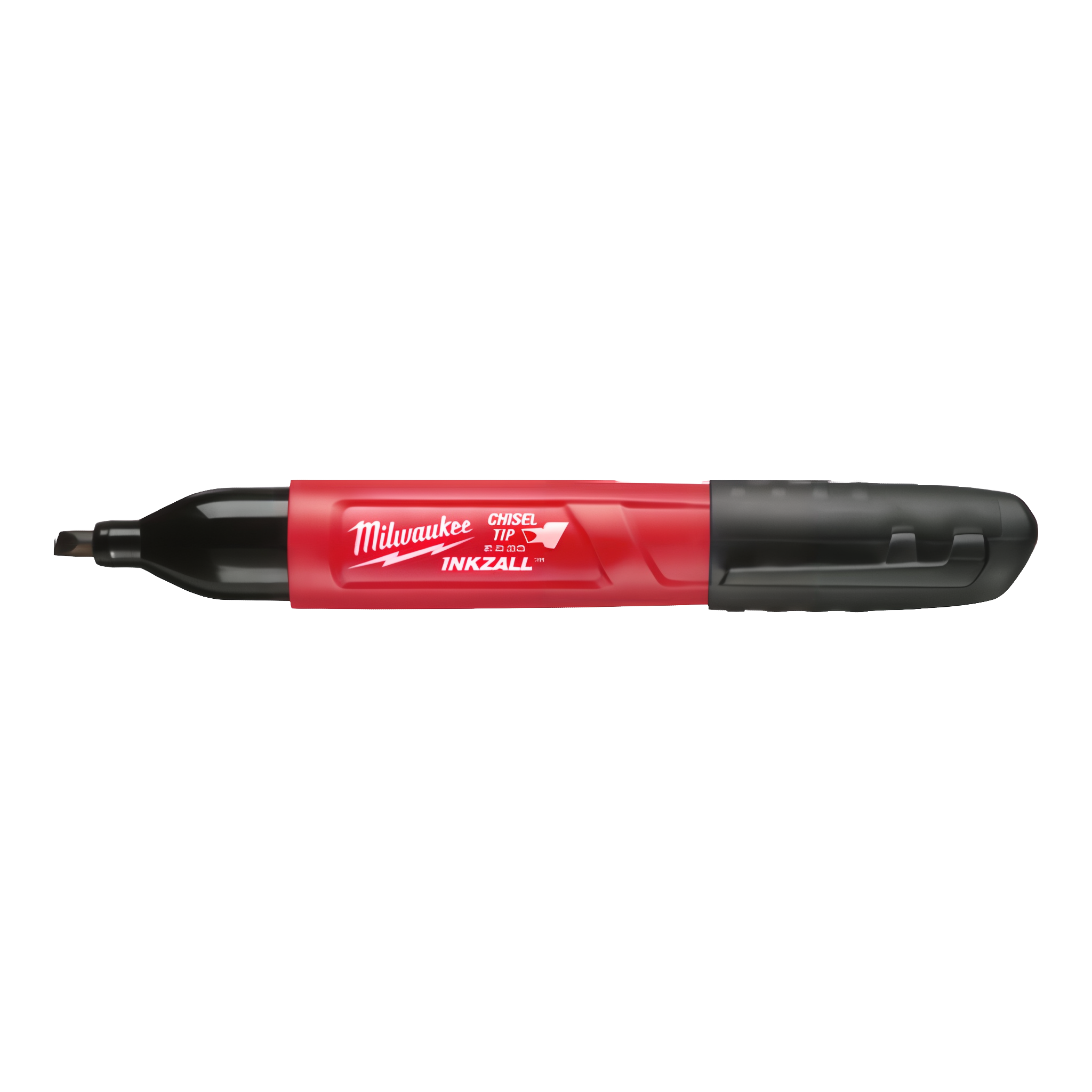 Milwaukee INKZALL Black Chisel Tip Marker - chisel tip close-up