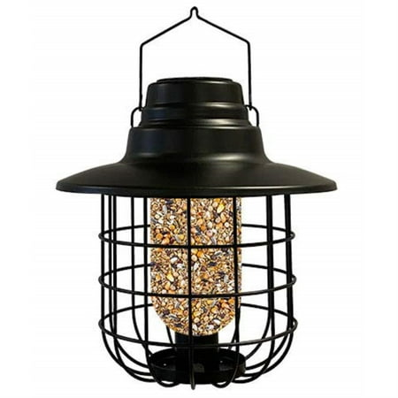 Modern Farmhouse Solar Caged Barn Light Seed Feeder