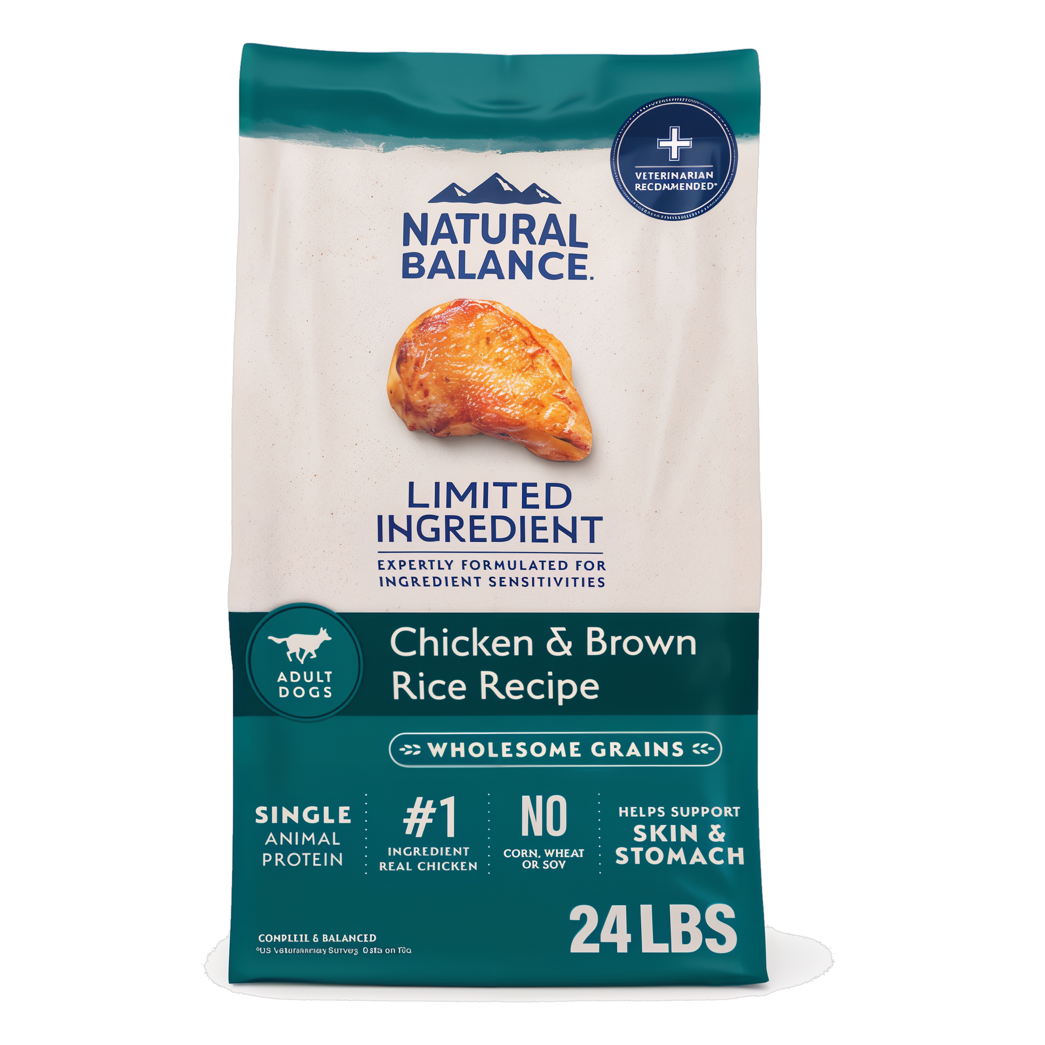 Natural Balance Limited Ingredient Chicken & Brown Rice Recipe Dry Dog Food, 12 lb bag
