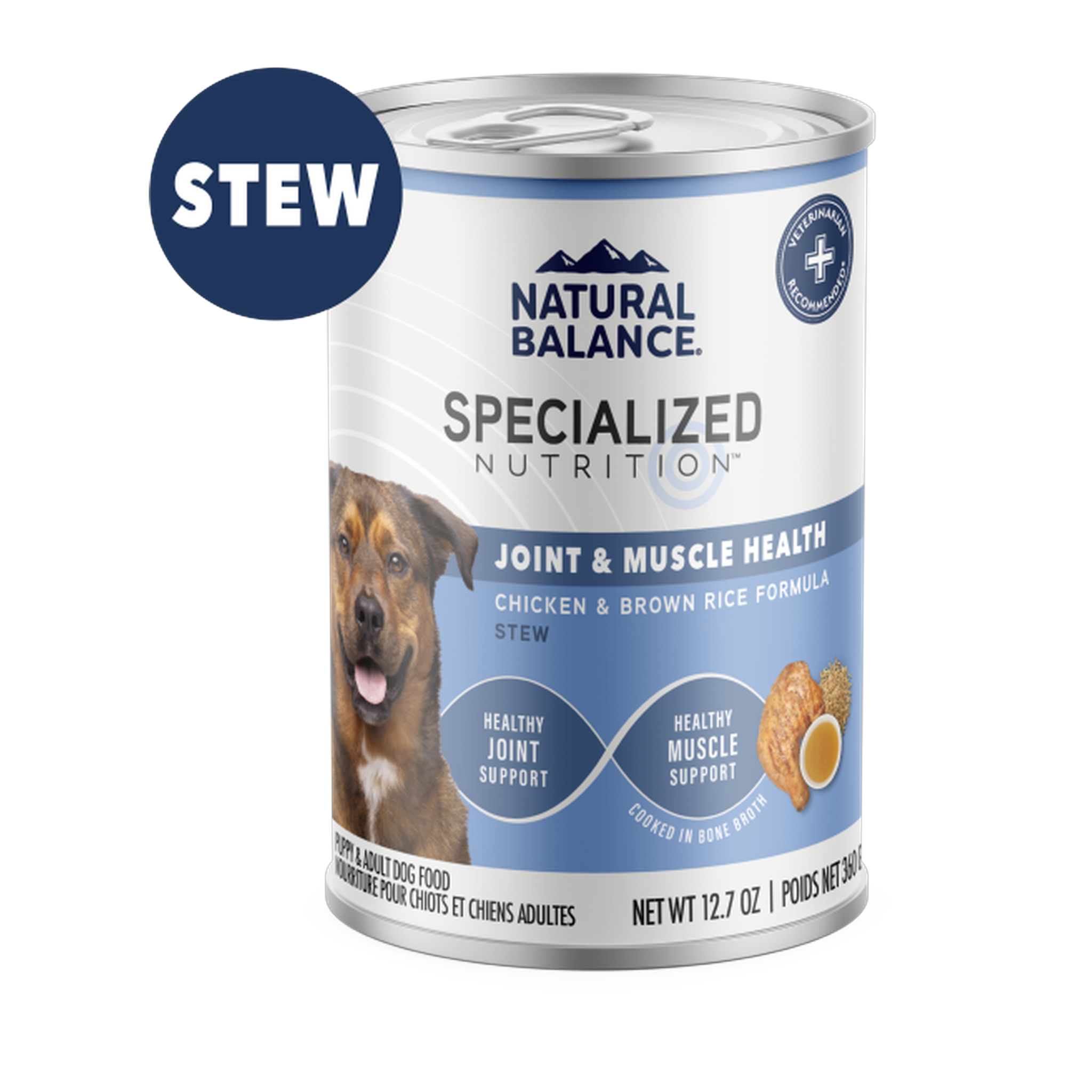 Natural Balance Specialized Nutrition Joint & Muscle Health Chicken & Brown Rice Stew can