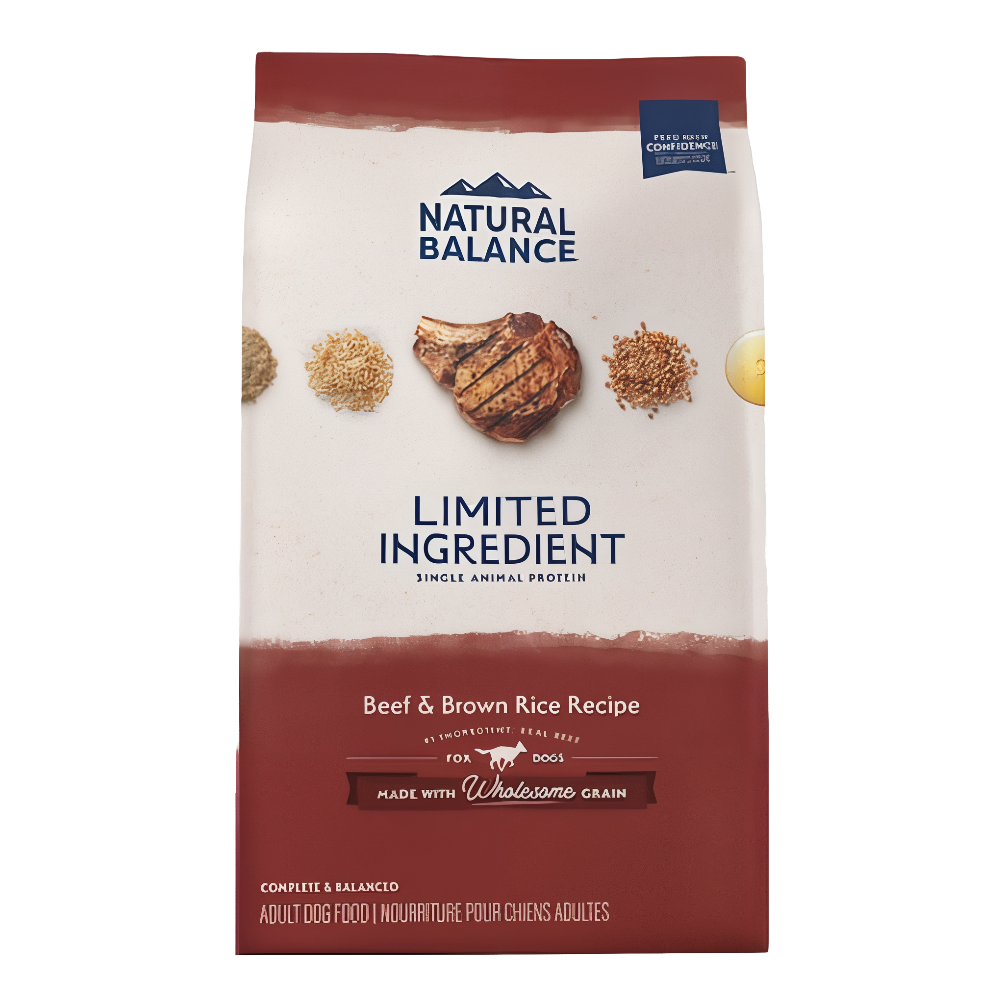 Natural Balance Limited Ingredient Adult Dry Dog Food with Healthy Grains Beef & Brown Rice Recipe