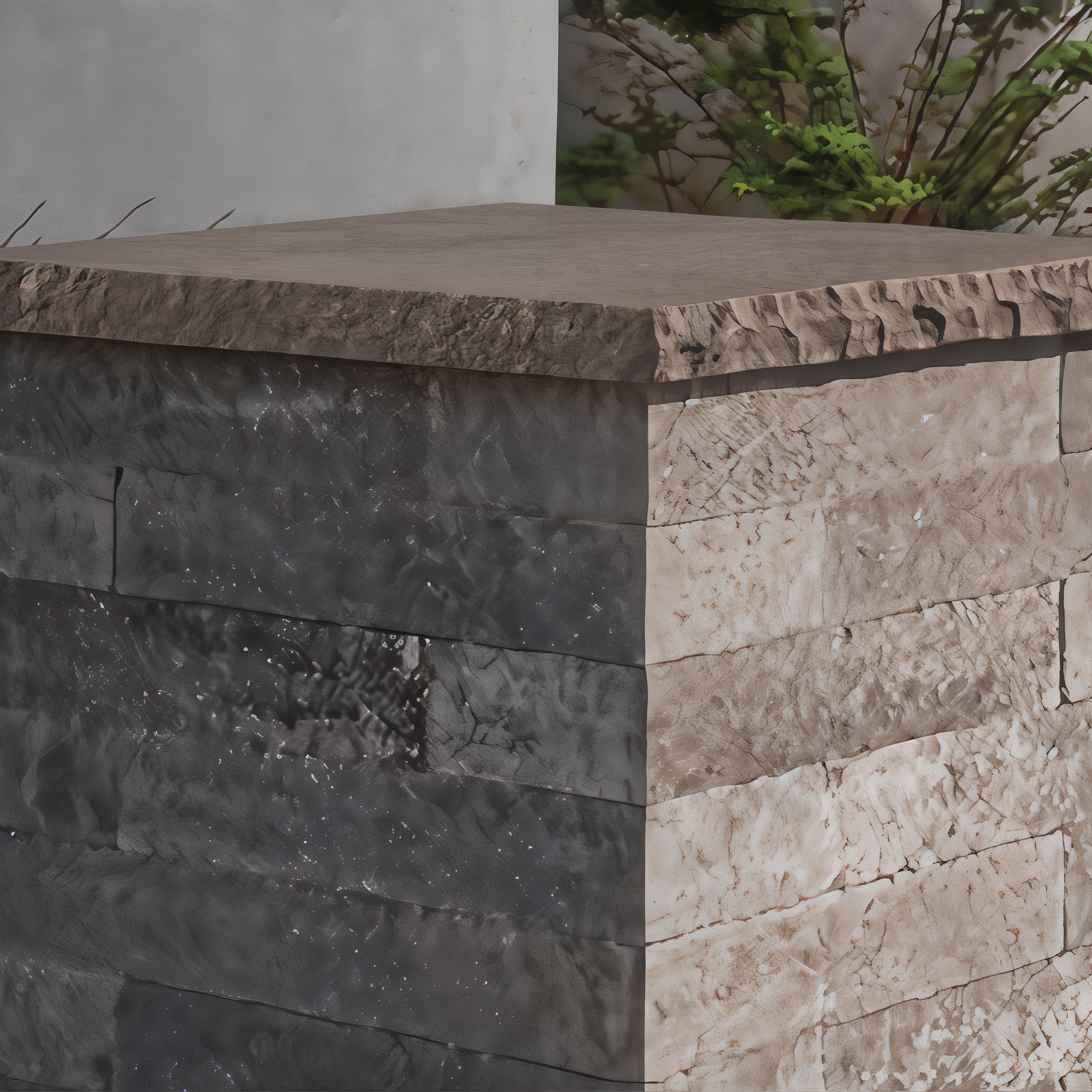 Natural Stone Flat Column Cap - Product Image