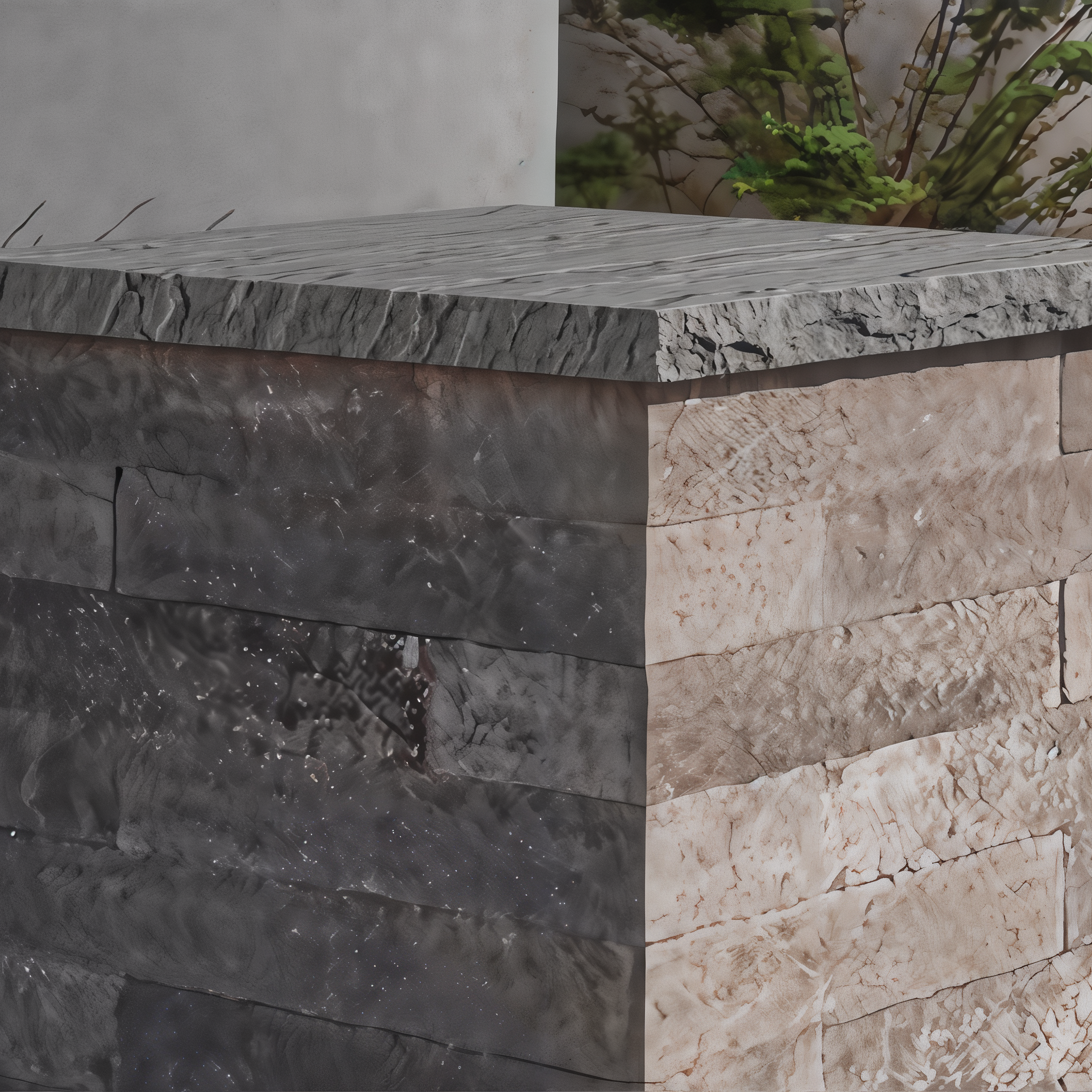 Natural Stone Flat Column Cap - Product Image