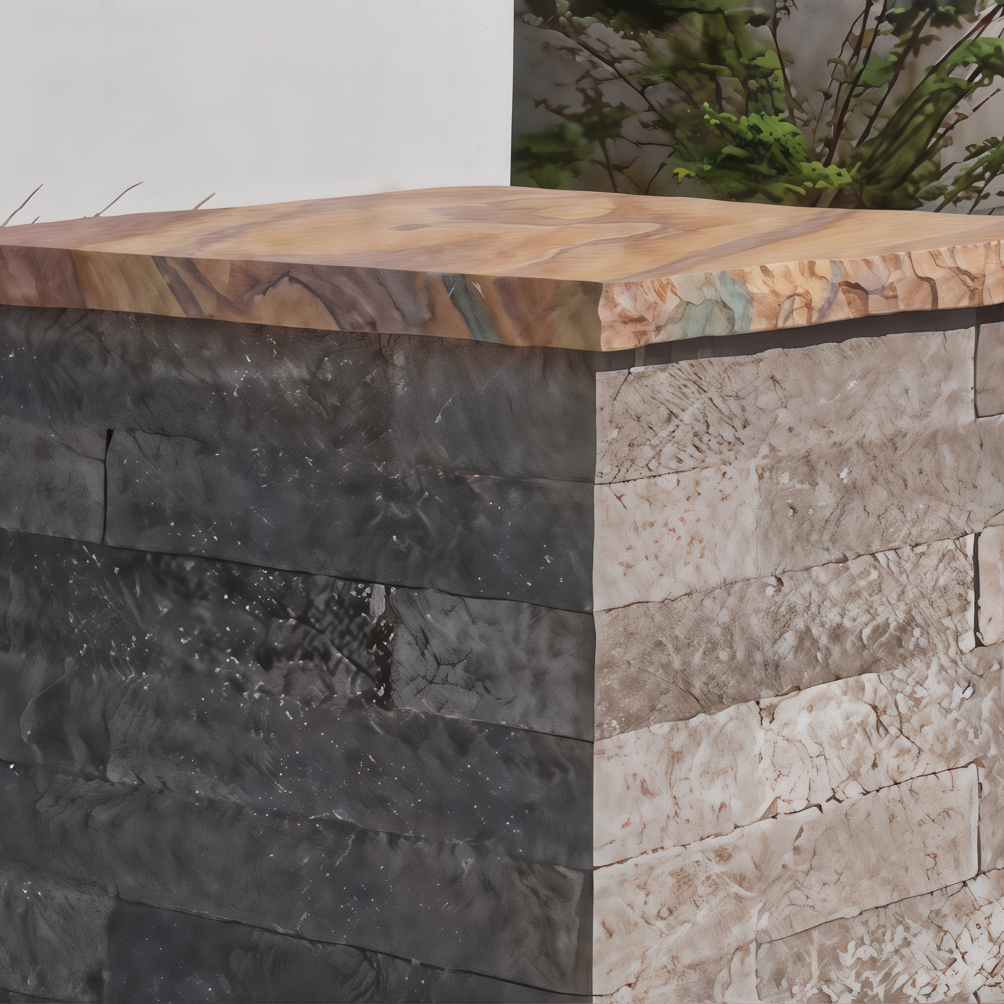 Natural Stone Flat Column Cap - Product Image