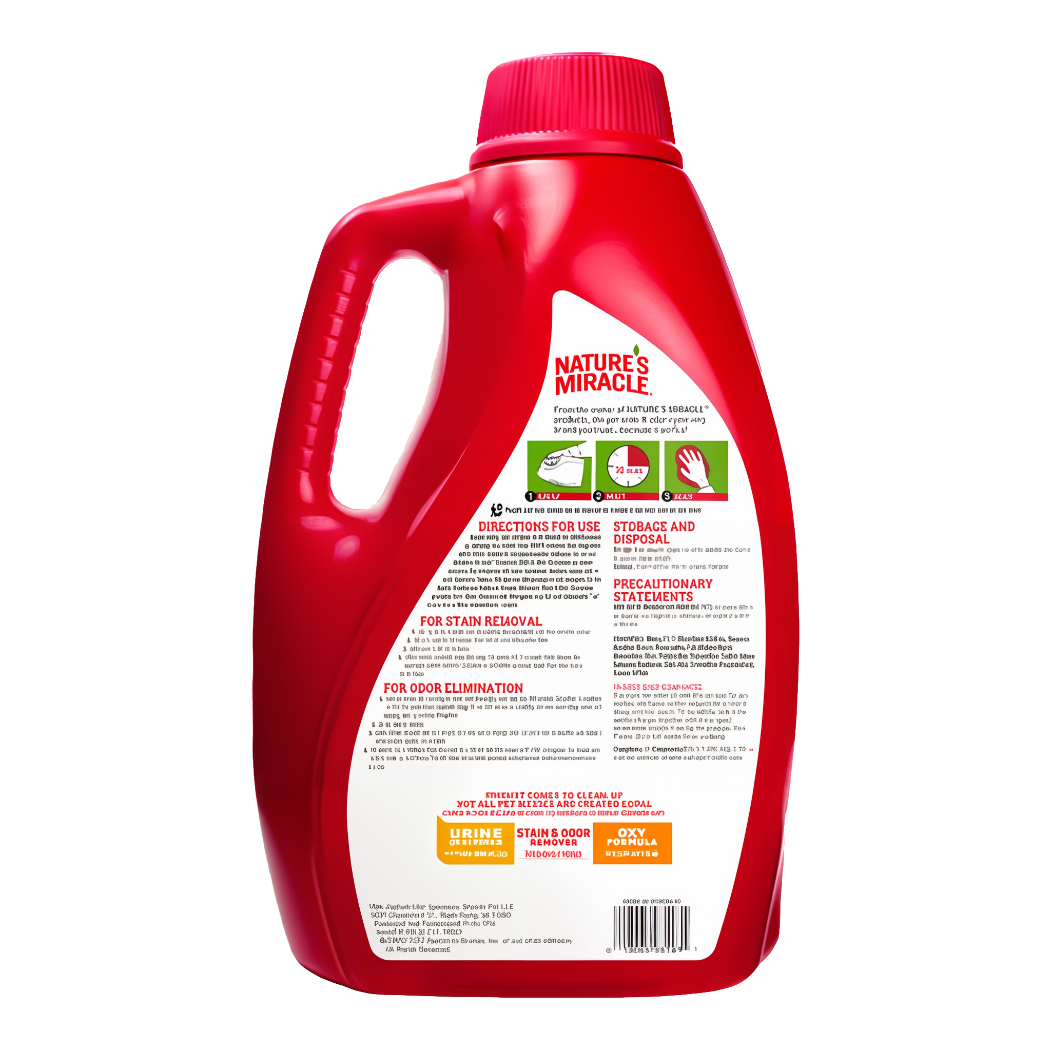Nature's Miracle Advanced Stain & Odor Eliminator advsodog 1gal g02 back