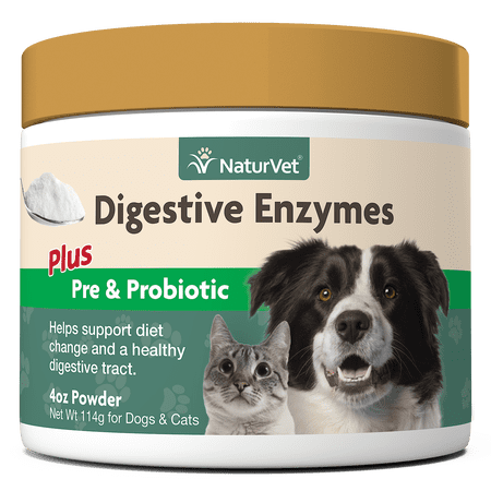 NaturVet Dog/Cat Digestive Enzymes + Pre & Probiotic Powder