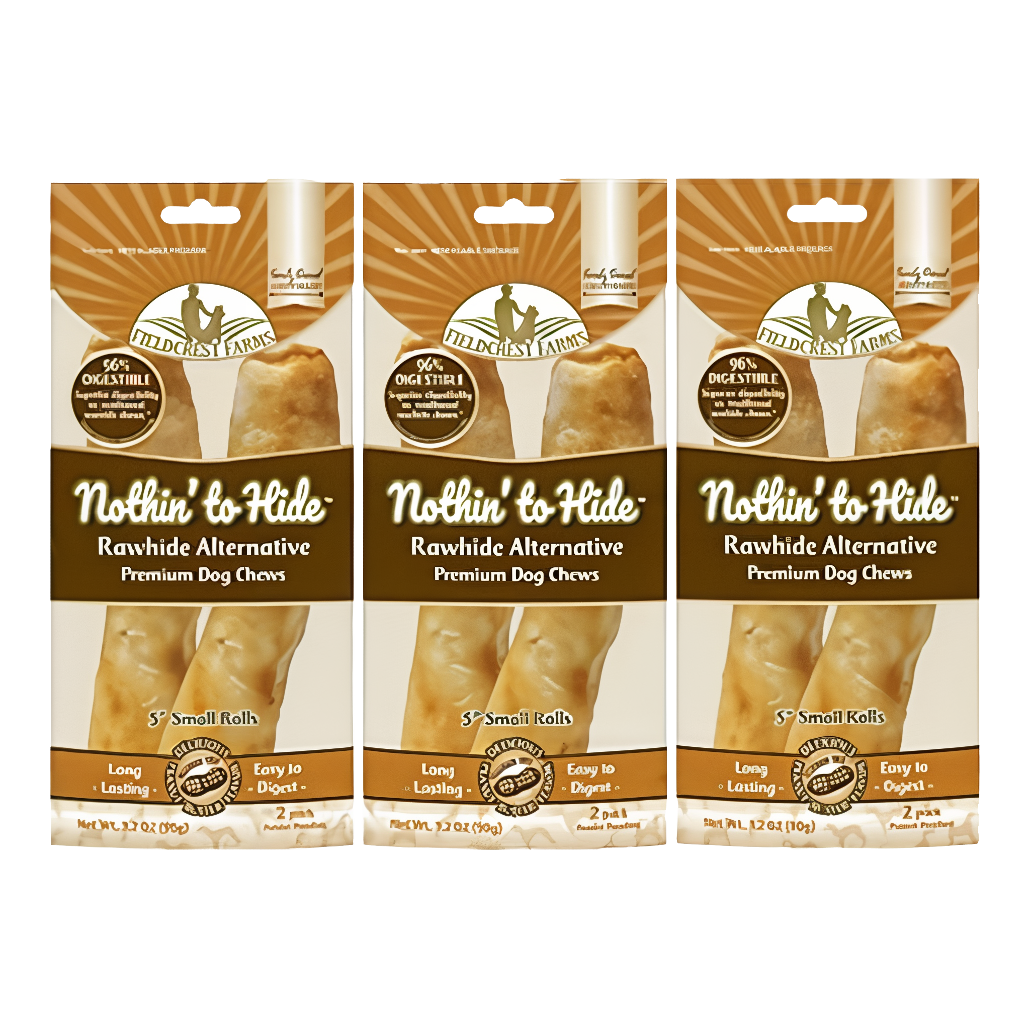 Fieldcrest Farms Nothin to Hide Peanut Butter Grain Free Dog Chews, 5 inch size #5 in