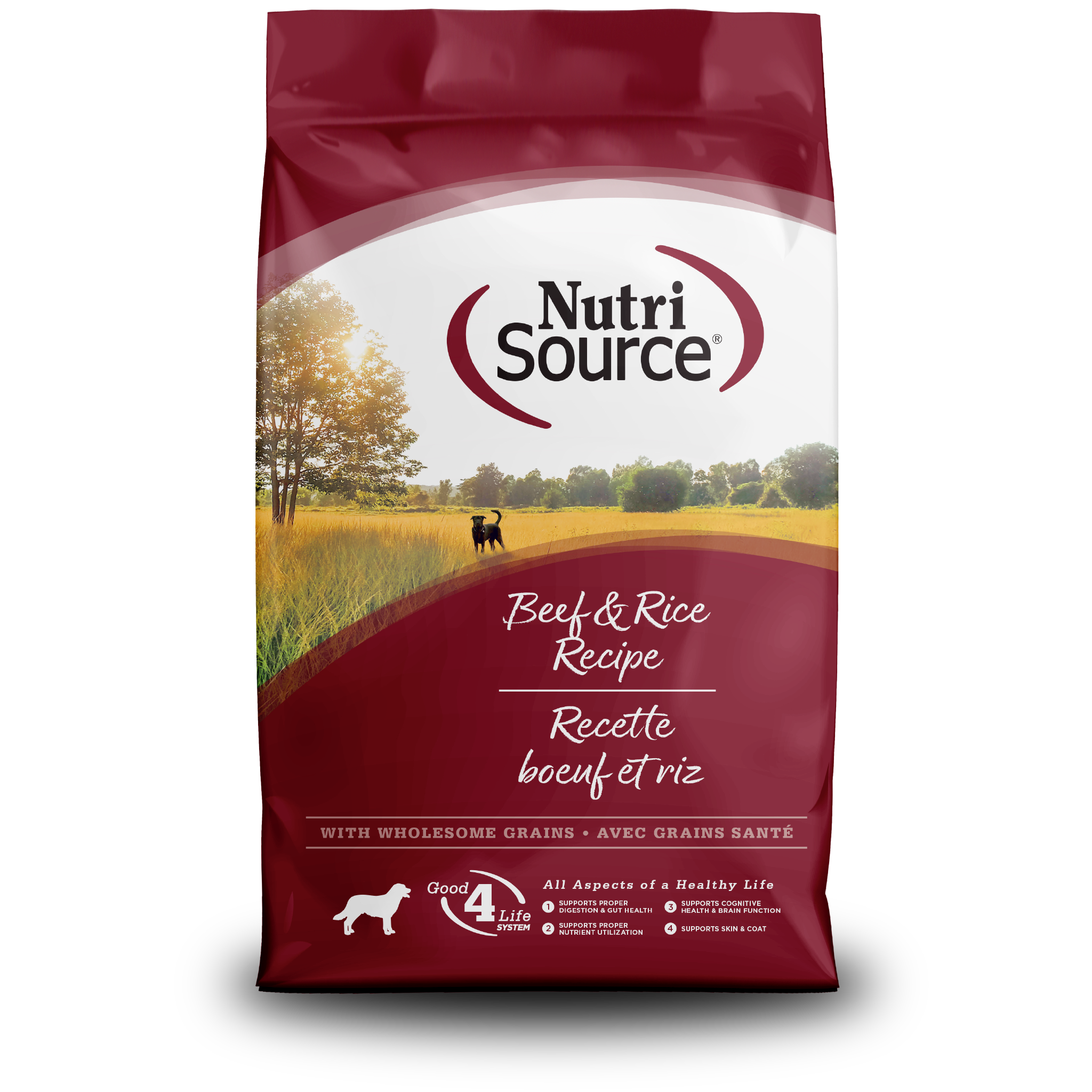 NutriSource Beef & Rice Recipe Dry Dog Food bag