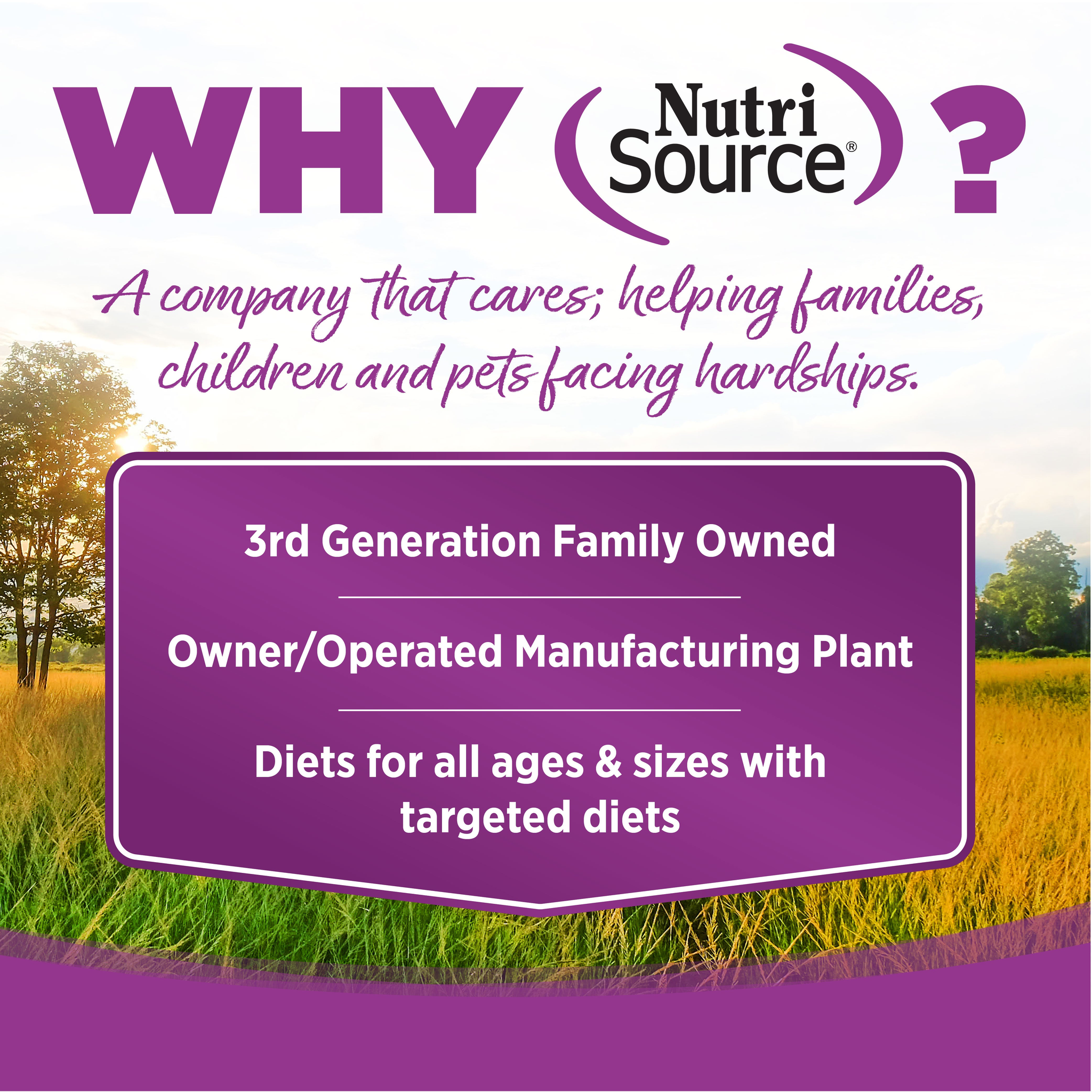Why NutriSource: a third-generation family company that gives back
