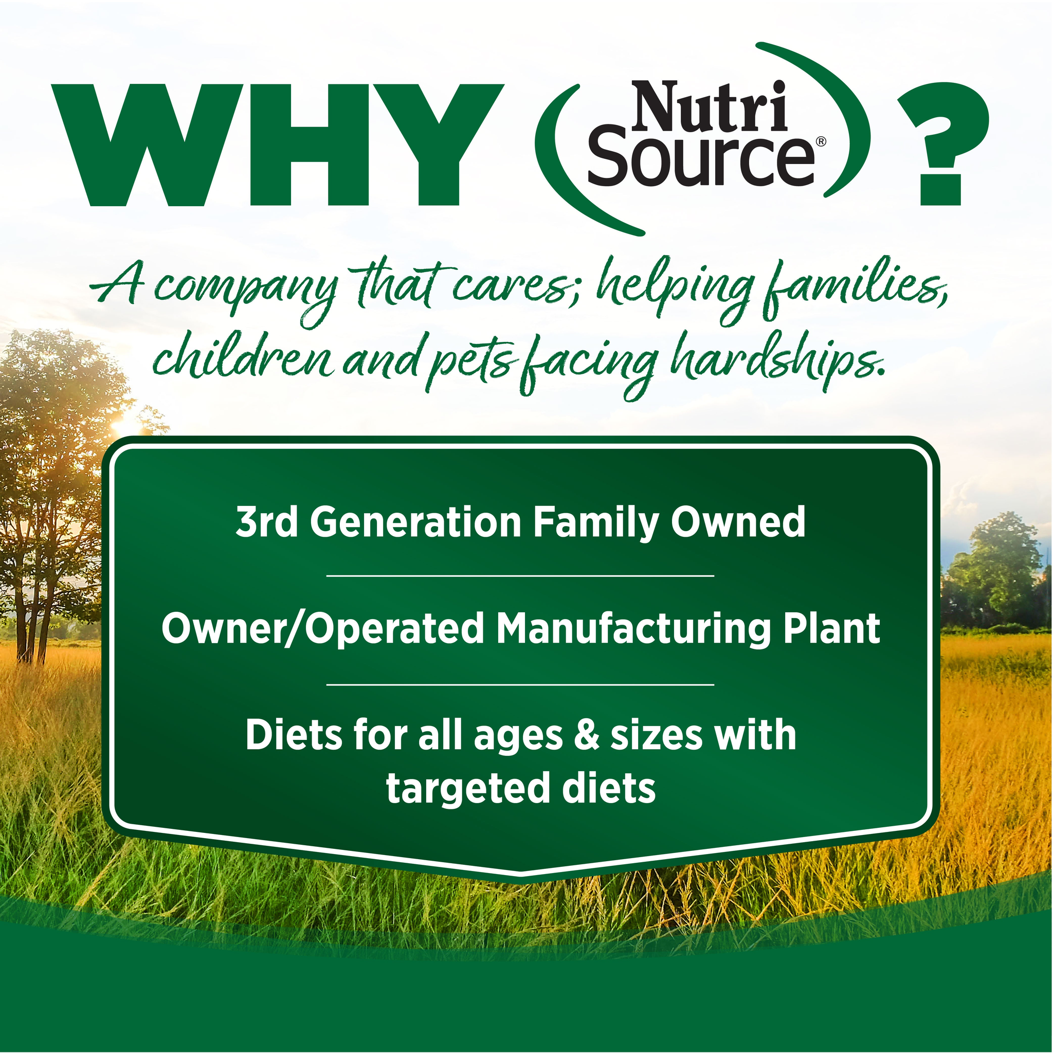 Why NutriSource: a third-generation family company that gives back