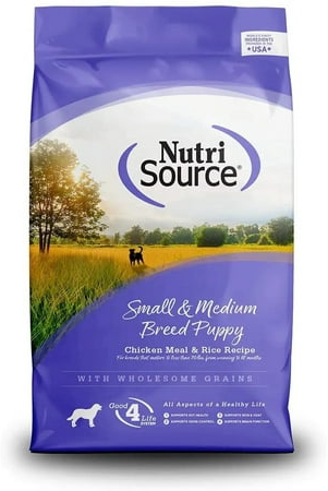NutriSource Small & Medium Breed Chicken Meal & Rice Recipe, 12 lb bag