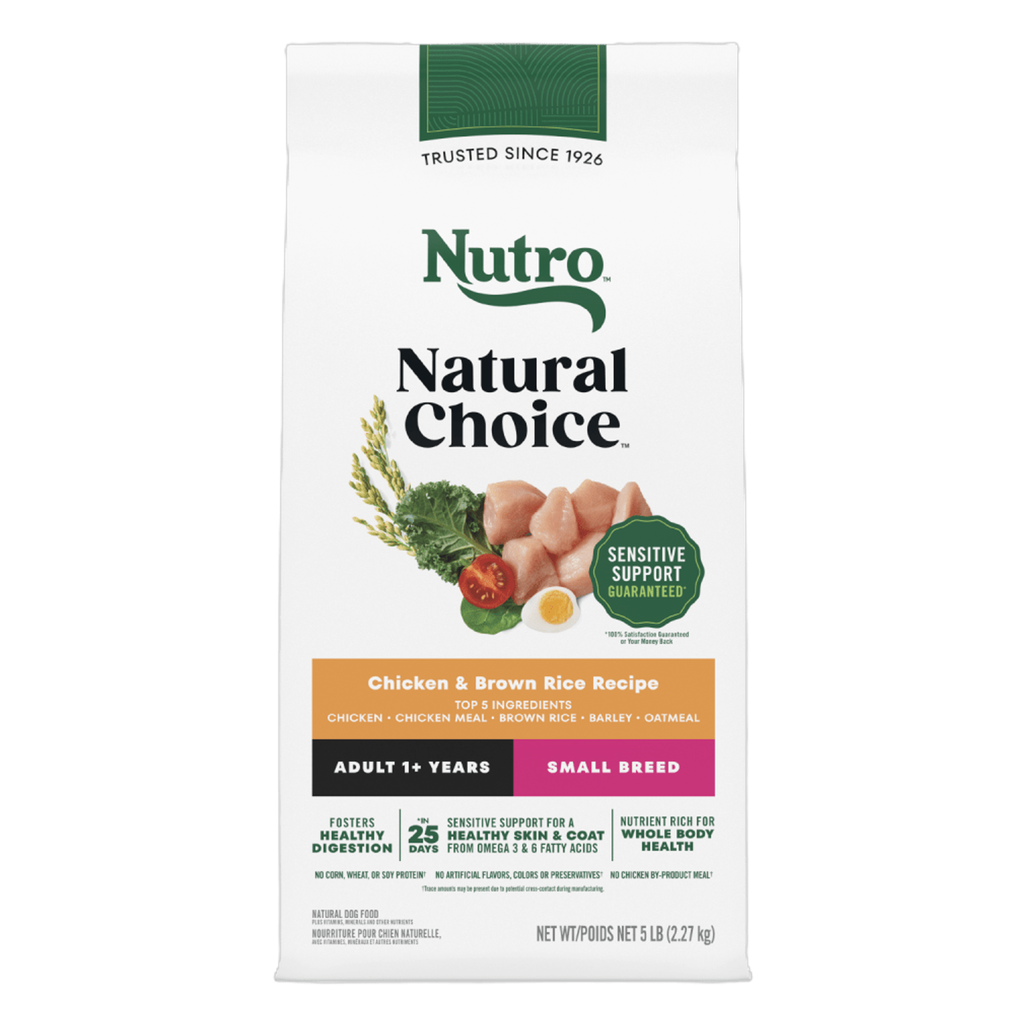 Nutro Natural Choice Small Breed Adult Farm-Raised Chicken & Brown Rice Recipe Dry Dog Food bag