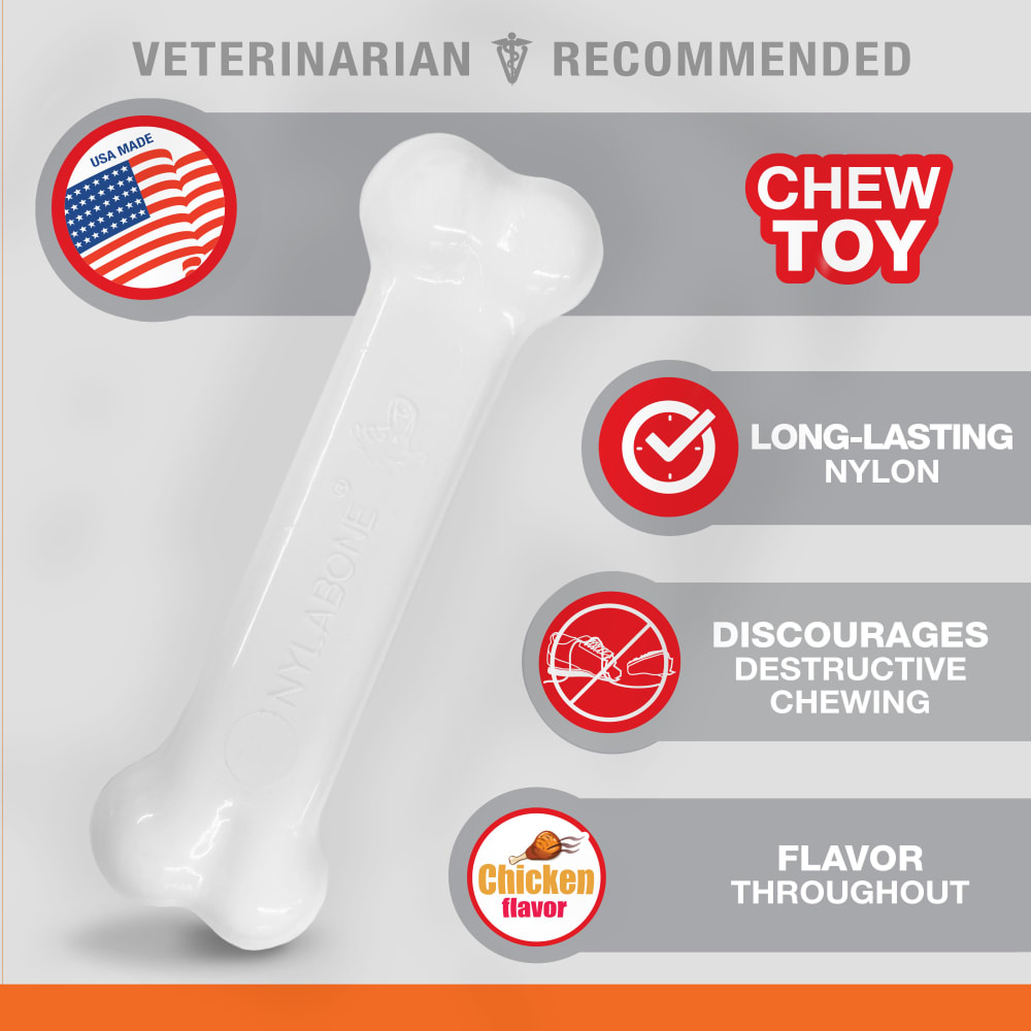 Nylabone Power Chew Original Bone Chicken X-Small product information