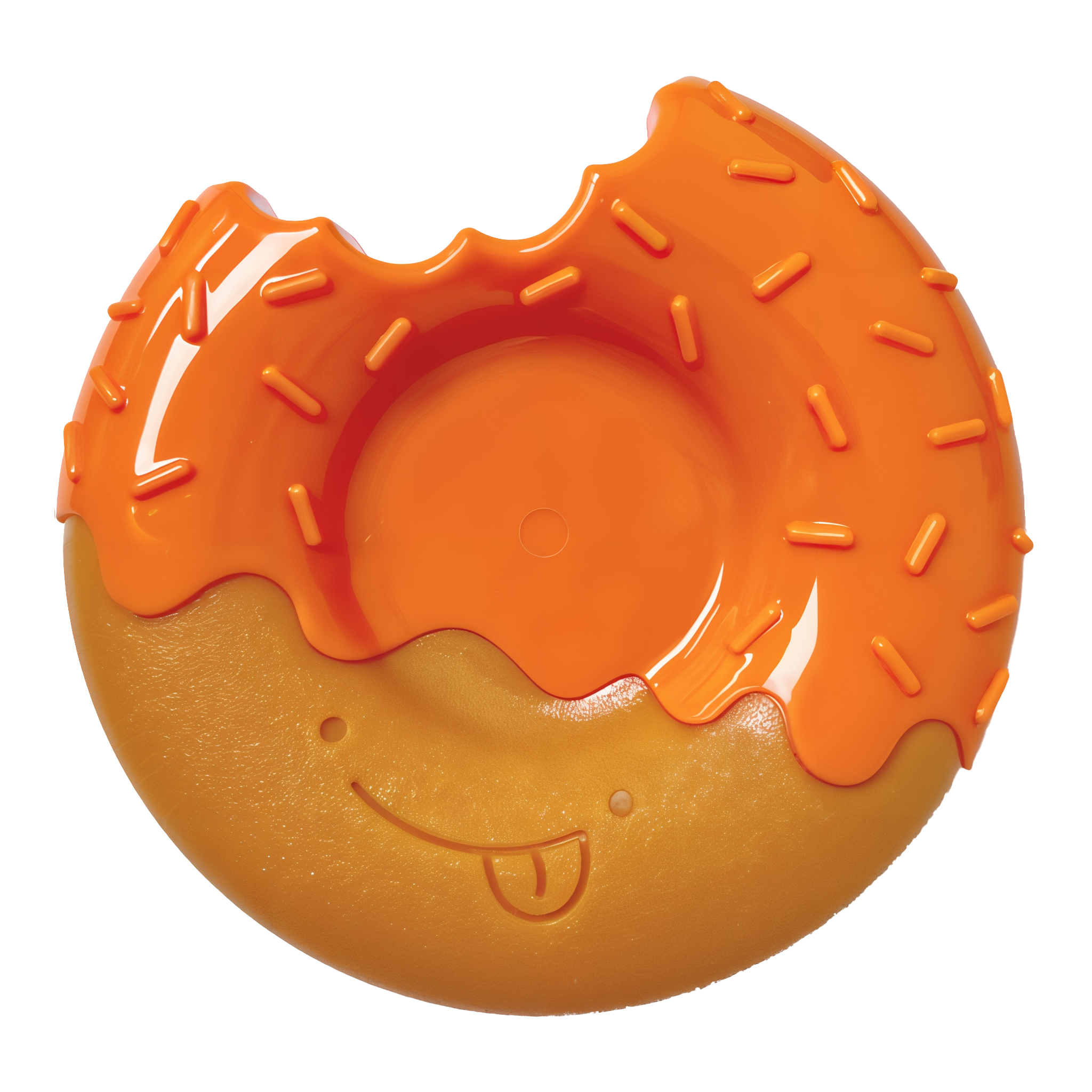 Nylabone Power Chew Donut 70th Birthday Orange Pumpkin & Peanut Butter Large out of package