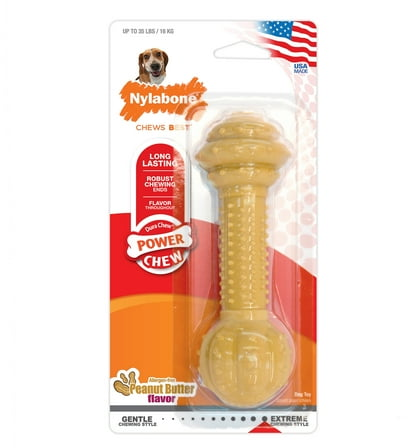 Nylabone Barbell Power Chew Durable Dog Toy