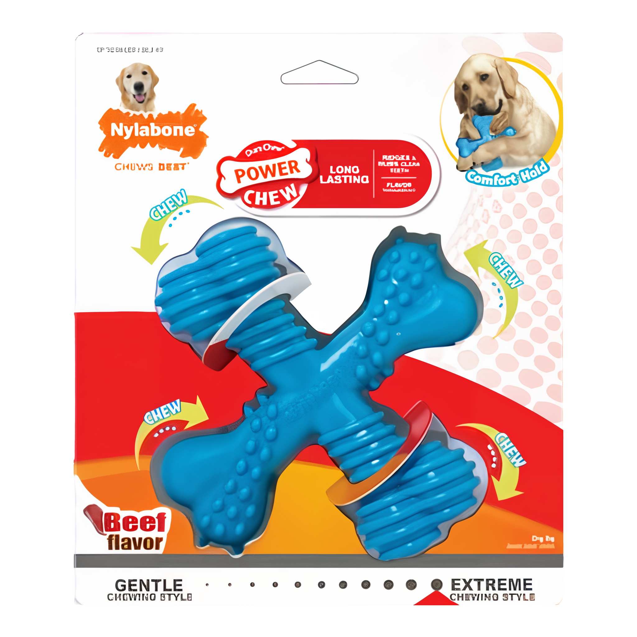 Giant size Nylabone Power Chew Comfort Hold X Bone Dog Toy
