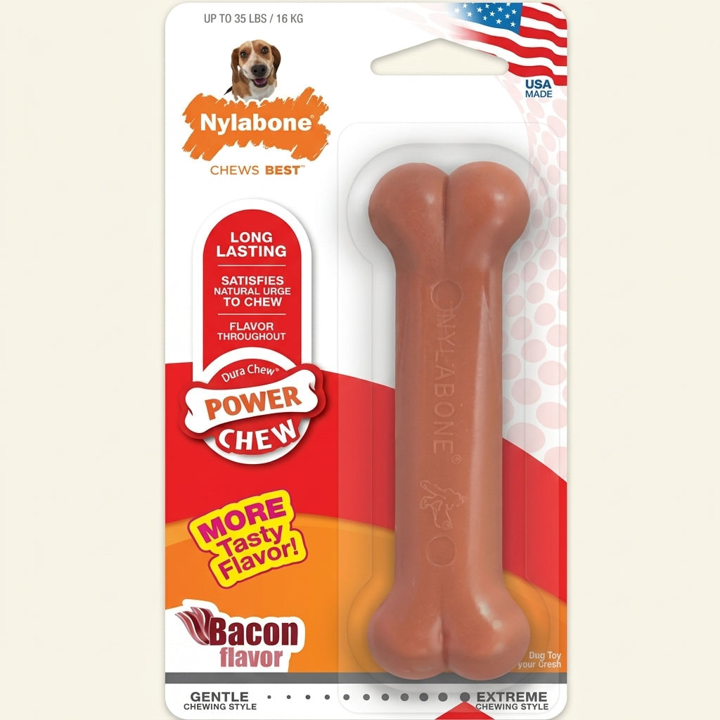 Nylabone Power Chew Dog Toy Bacon