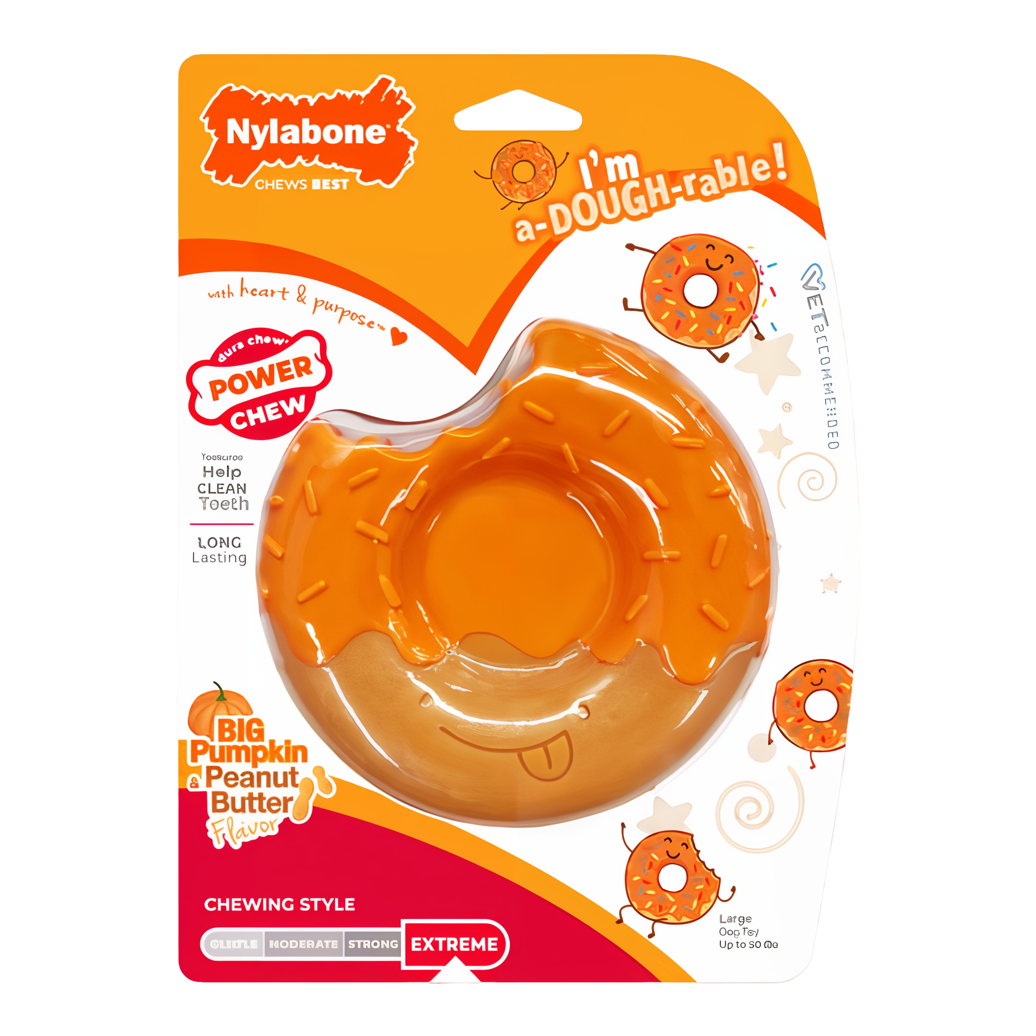 Power Chew Limited Donut Pb-Pumpkin Dog Toy