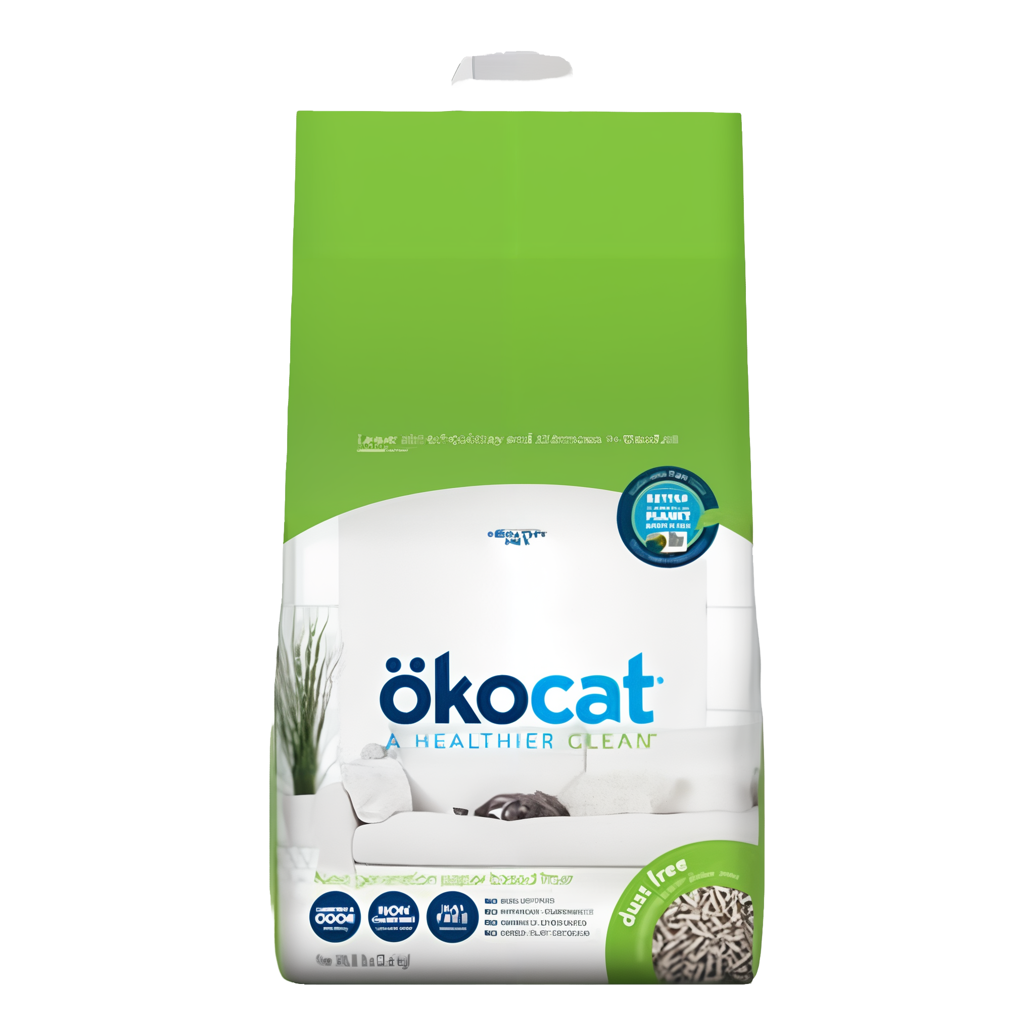 Okocat Dust Free Non-Clumping Paper Pellet Cat Litter, 8 lb bag