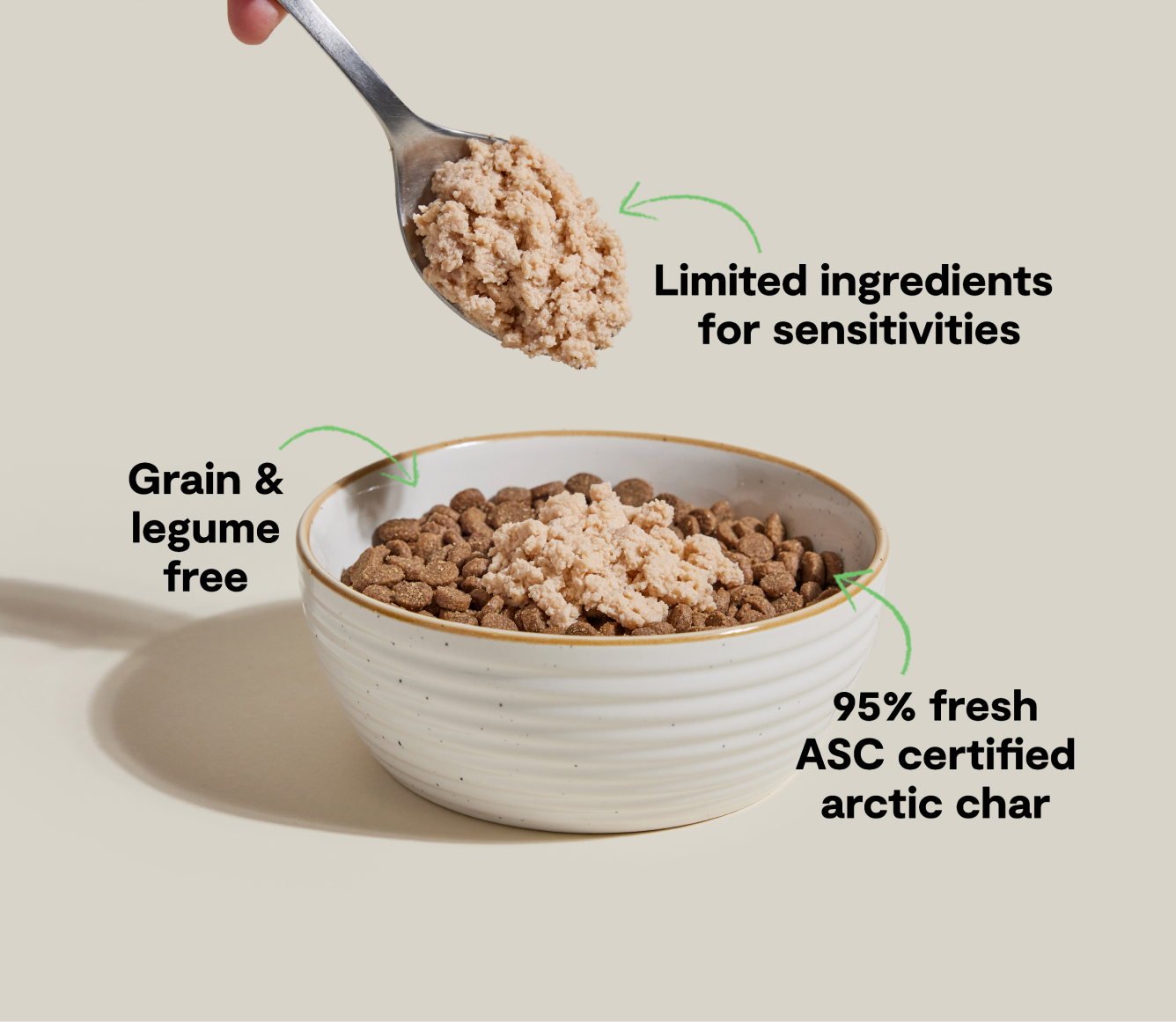 Open Farm Arctic Char Topper benefits: limited ingredients, grain and legume free