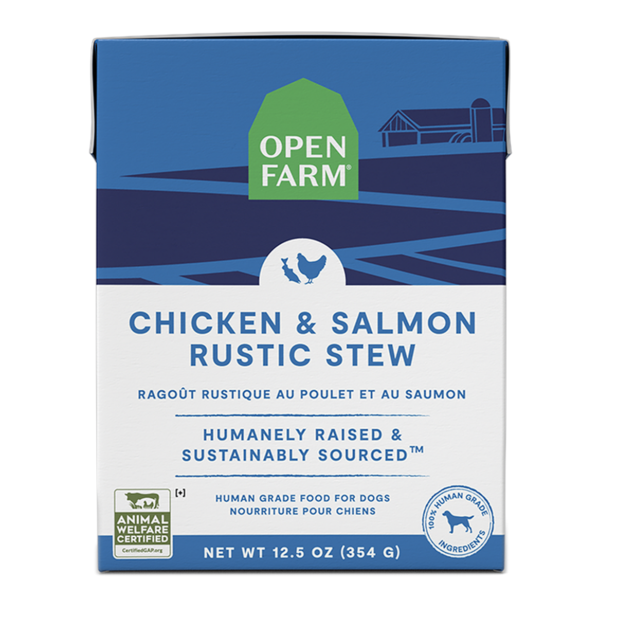 Open Farm Chicken & Salmon Rustic Stew Wet Dog Food -- 12.5 oz carton