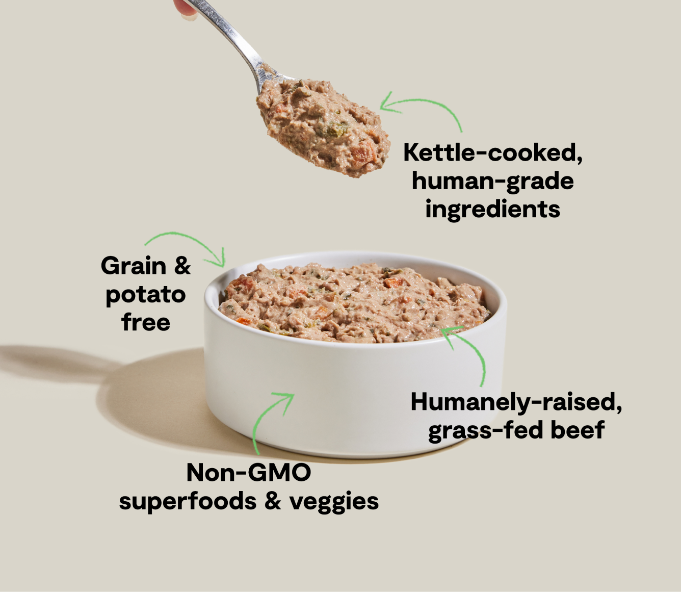 Open Farm Grass-Fed Beef Rustic Stew Wet Dog Food ingredient and benefit highlights